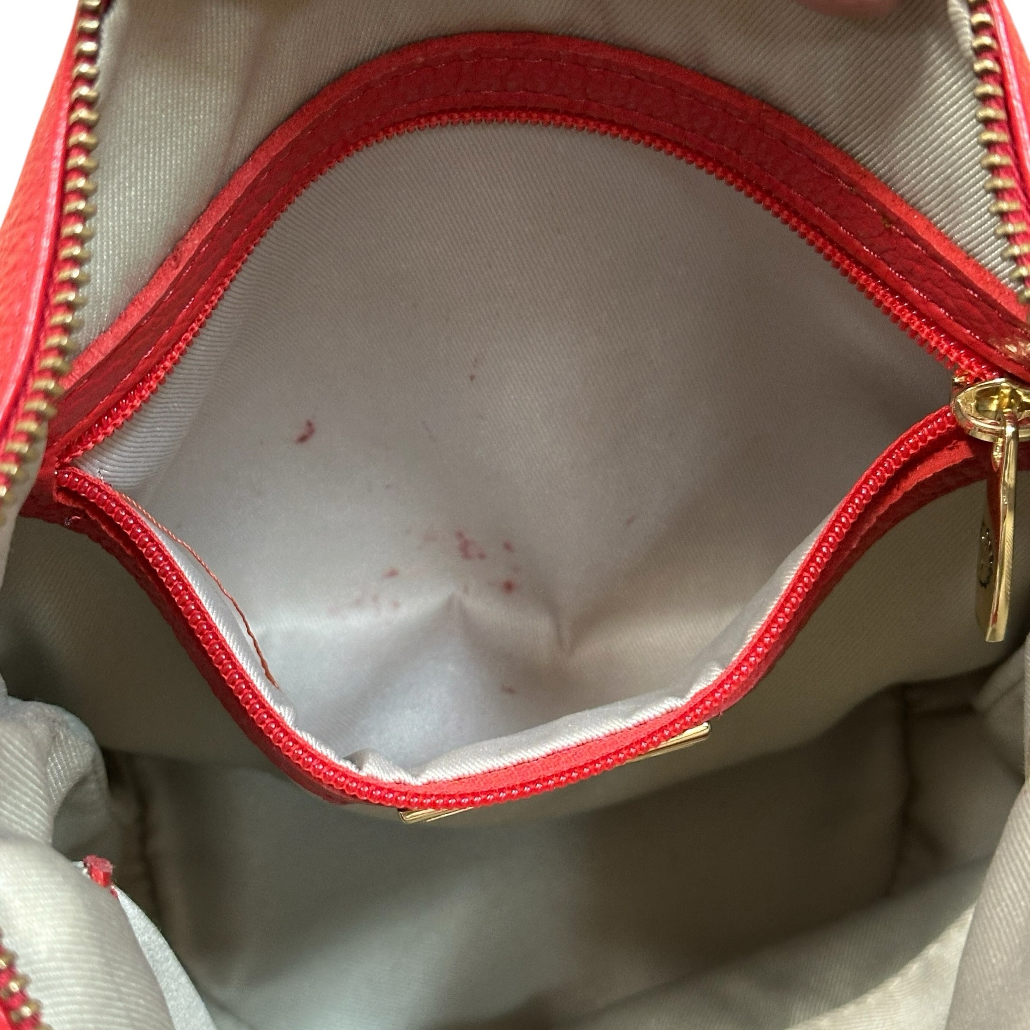 Valentina Red Italian Leather Crossbody Bag