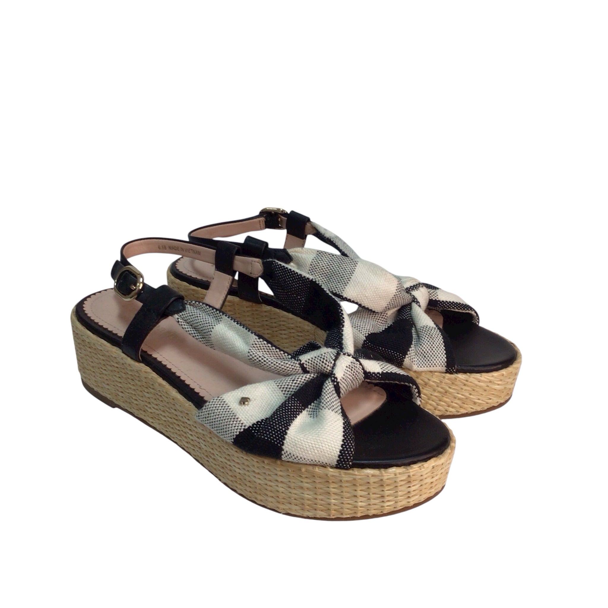 Kate Spade Plaid "Betsy" Sandals Size 6.5