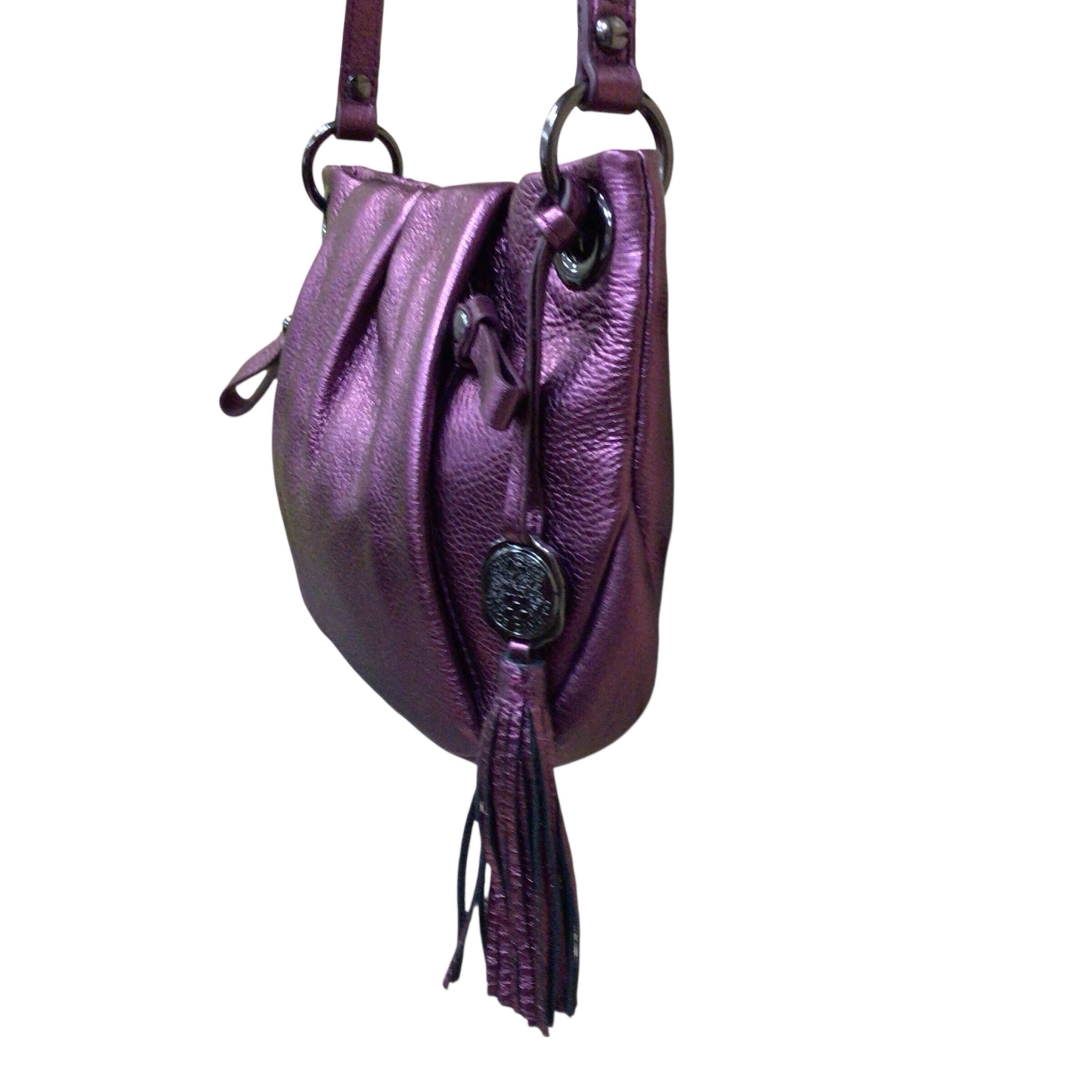 Vince Camuto Purple Pebbled Crossbody Bag