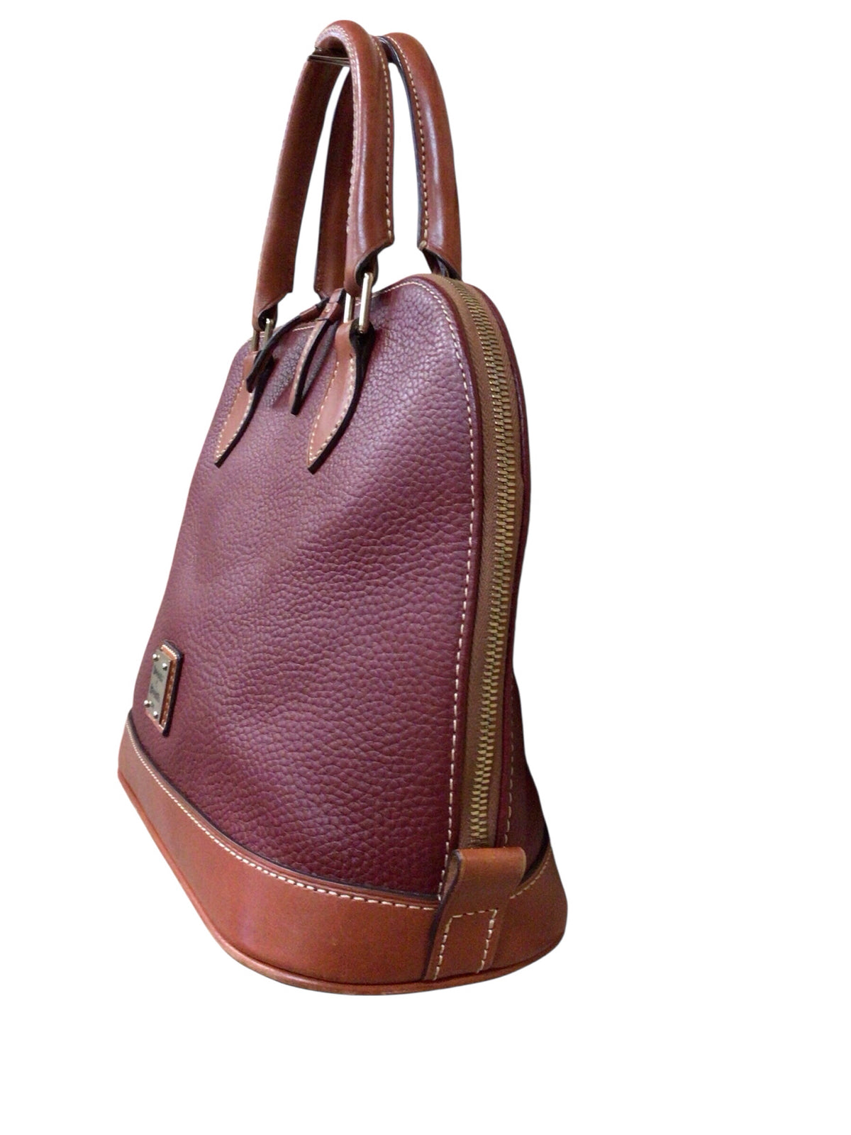 Dooney & Bourke Auburn Pebbled Leather Zip Zip Satchel