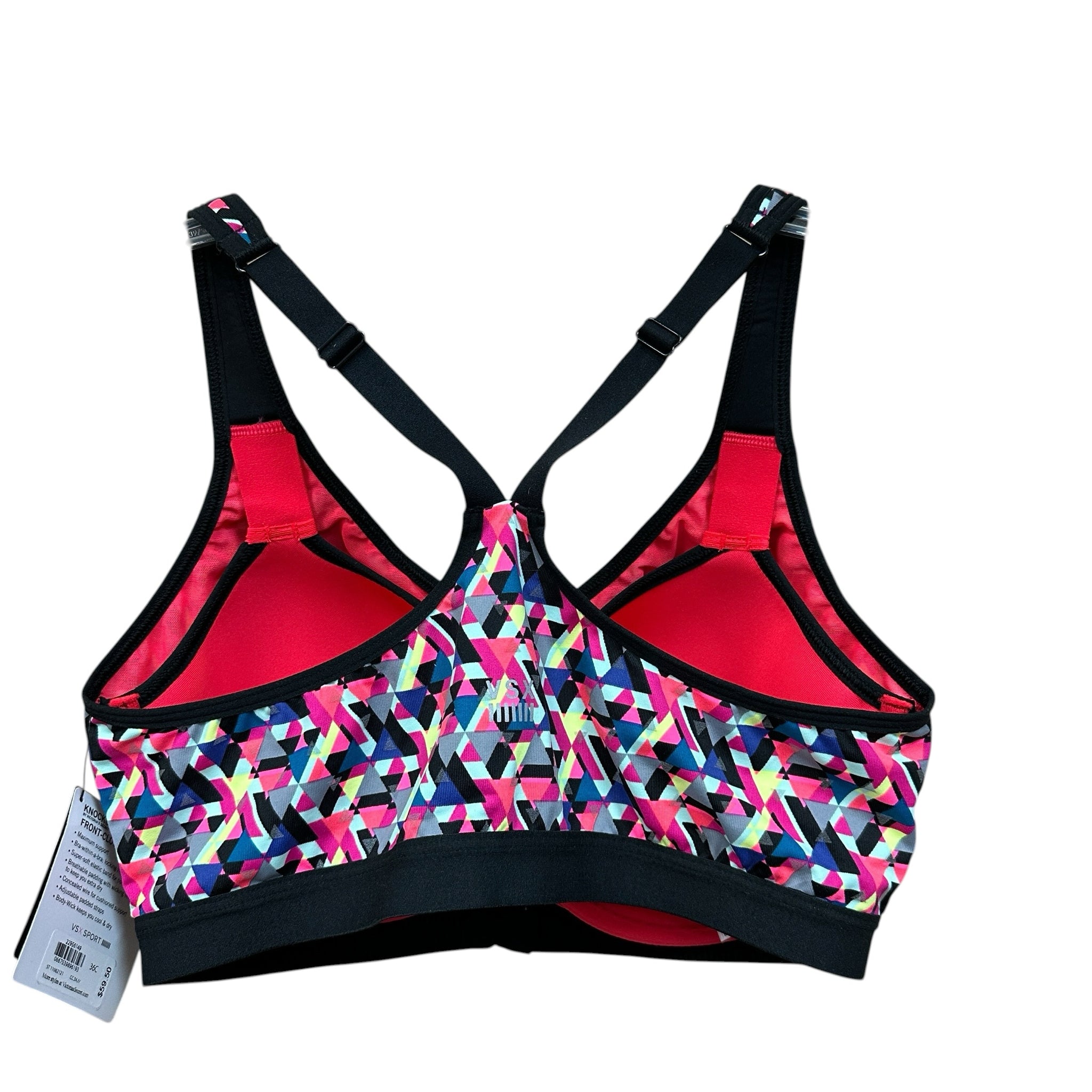 Victoria's Secret Pink & Black Size 36C Sports Bra