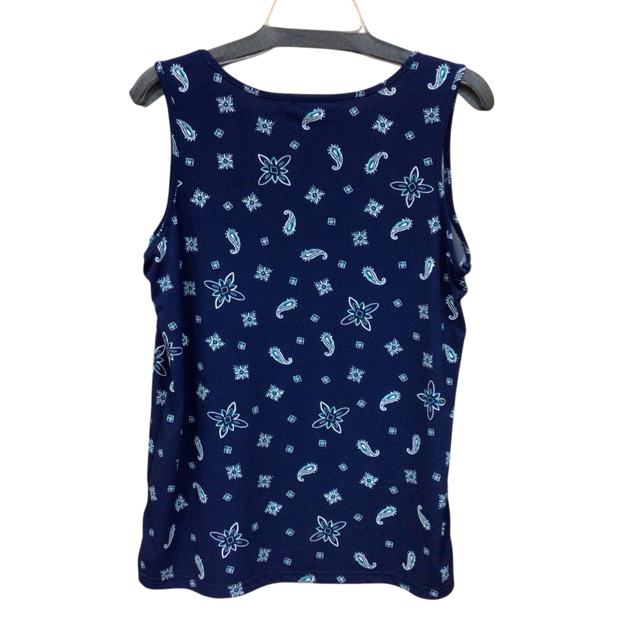 Kim Gravel Navy Sleeveless Top Size Medium