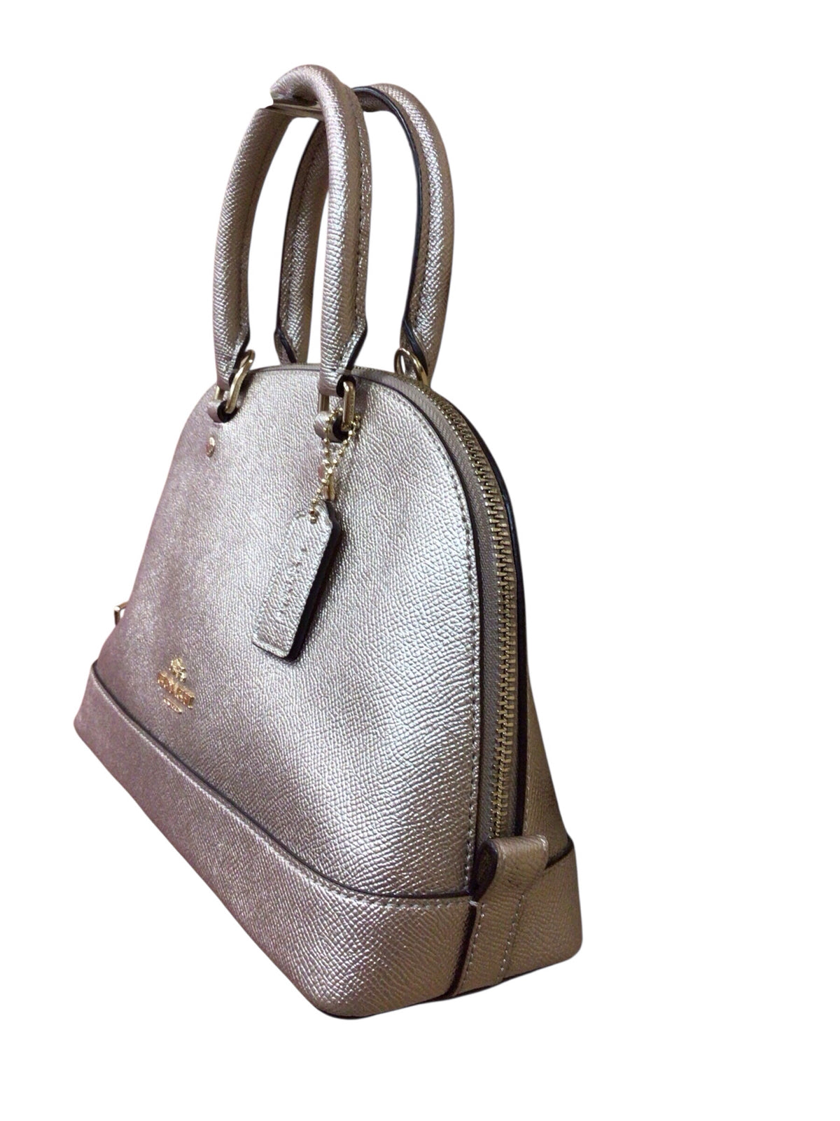Coach F22315 "Mini Sierra" Platinum/Gold Satchel