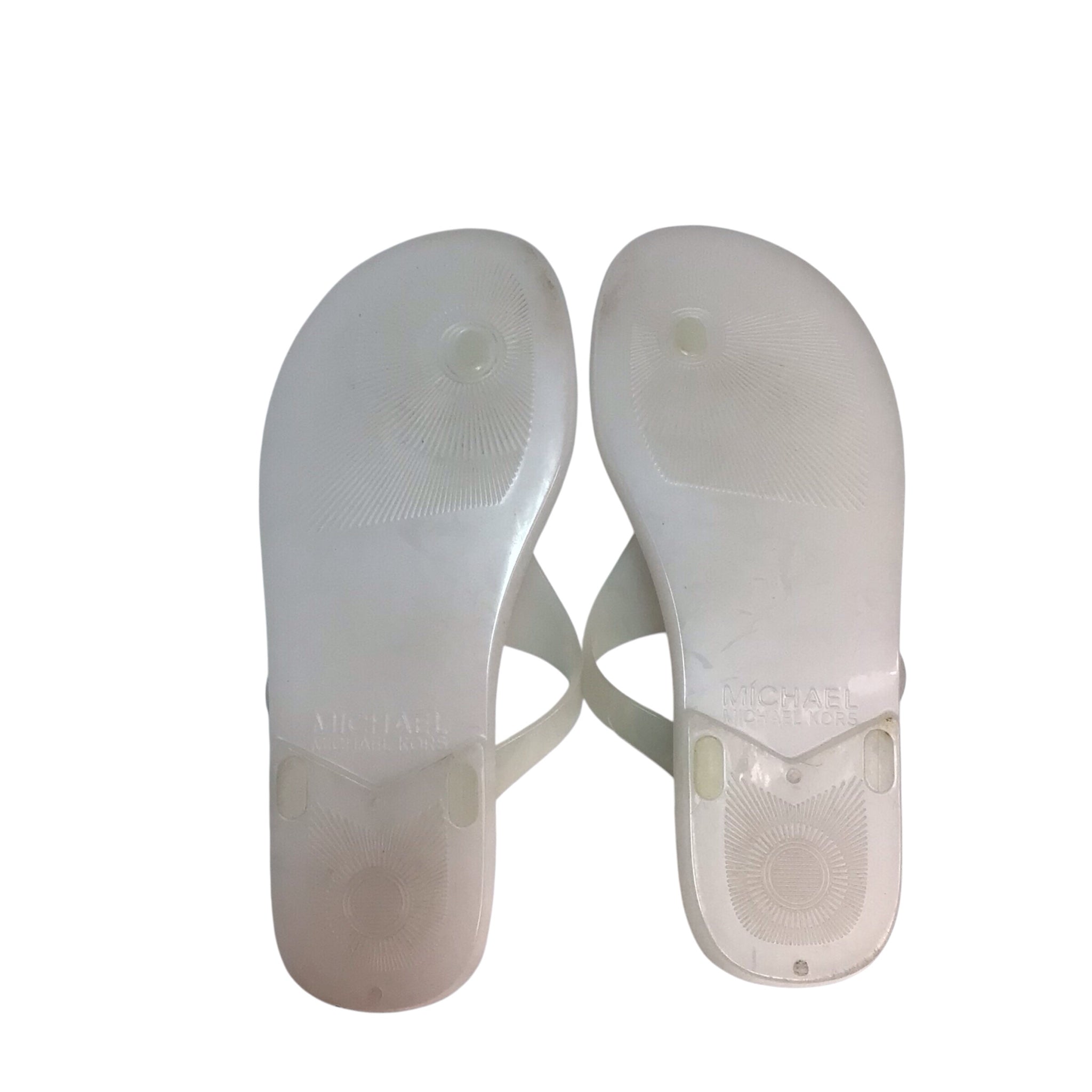 Michael Kors White Thong Sandals Size 6