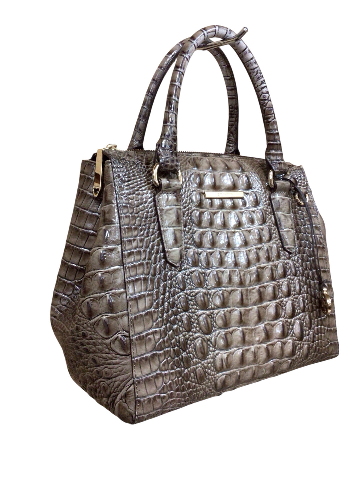 Brahmin "Marissa" Croc-Embossed Leather Crossbody Satchel
