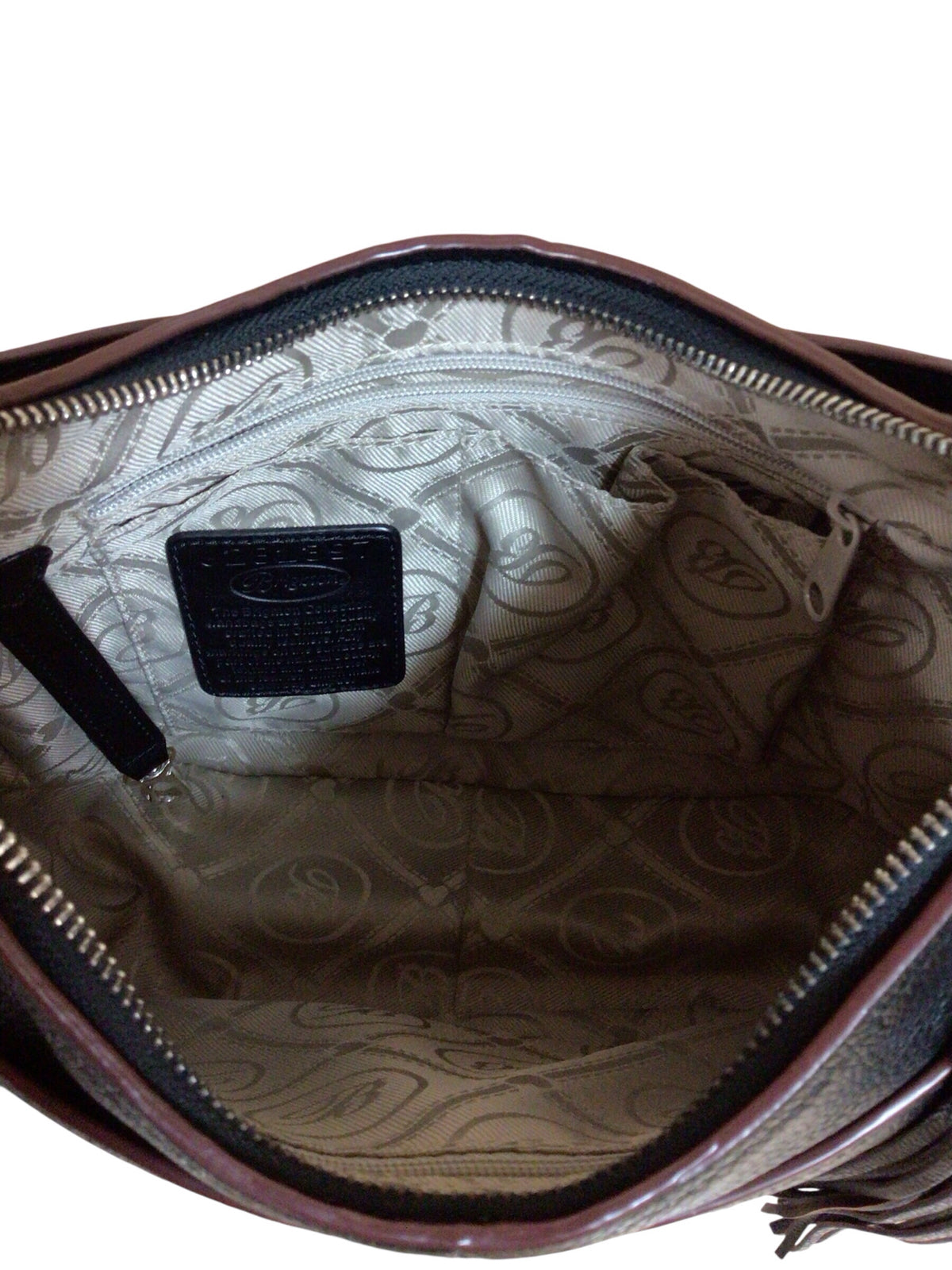 Brighton "Silvana" Black Pebbled Leather Shoulder Bag