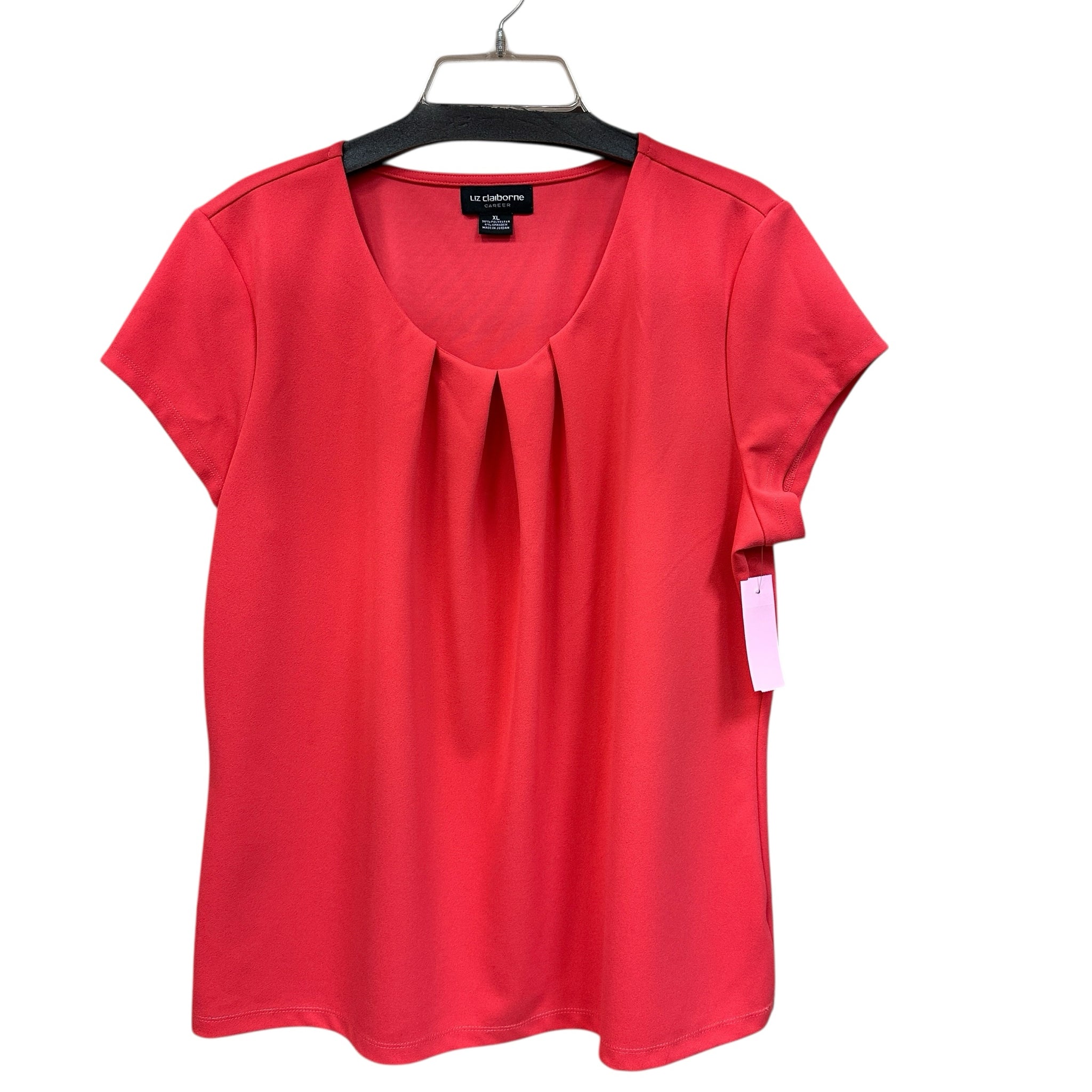 Liz Claiborne Coral Short Sleeve Top Size XL
