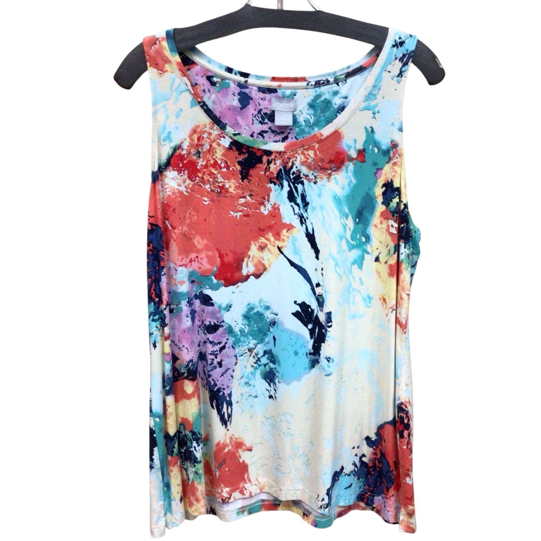 Chico's Multi-Colored Sleeveless Top Size Large