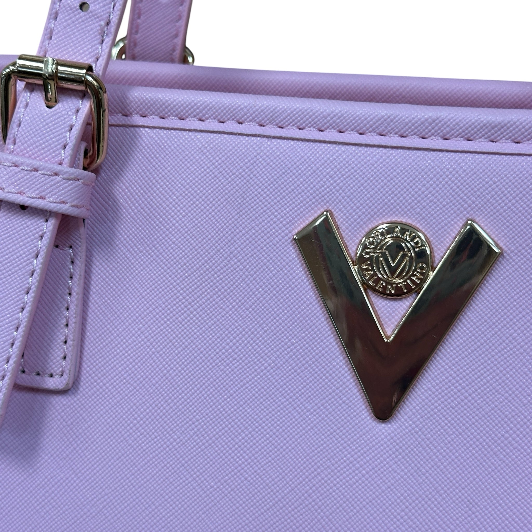 Valentino Orlandi Pink Vegan Leather Satchel Shoulder Bag