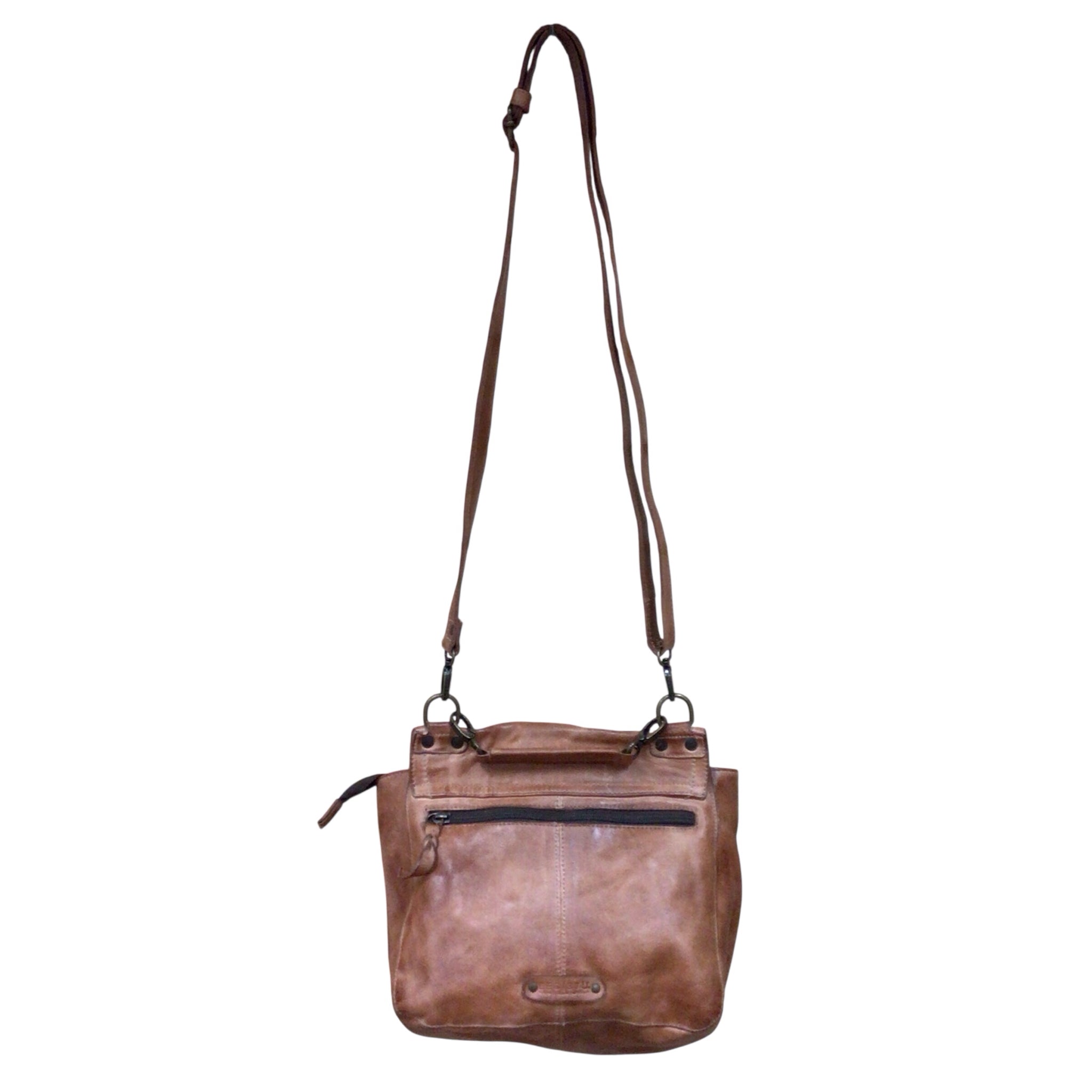 Bed Stu Bathsheba Brown Leather Satchel Crossbody Bag