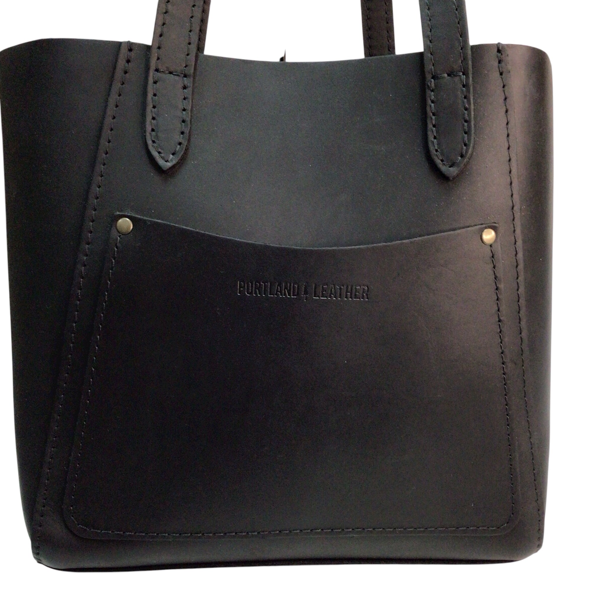 Portland Leather Black Shoulder Bag.