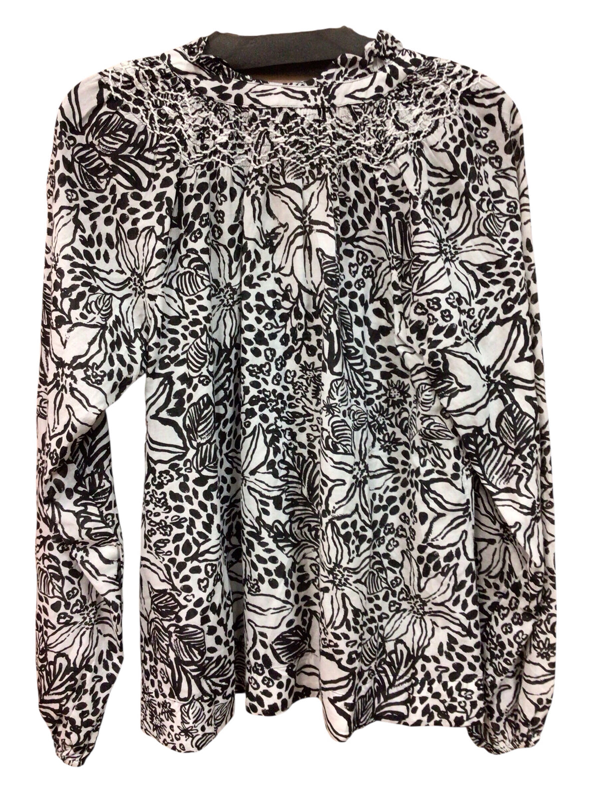 Lilly Pulitzer "Lourdes" Long Sleeve Top "Lots to Spot" Size Medium NWT