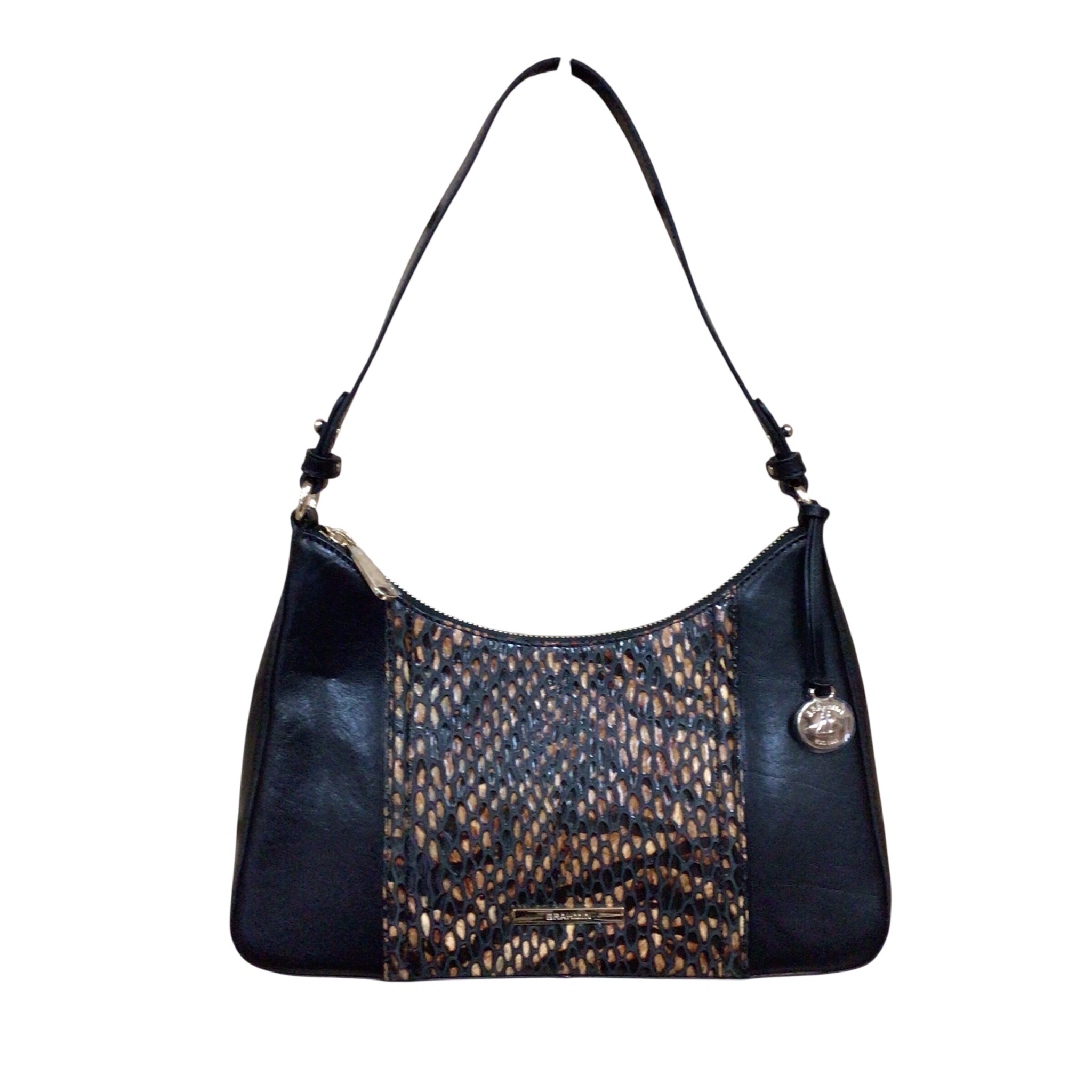 Brahmin "Esme" Cocoa Blanchard Leather Shoulder Bag