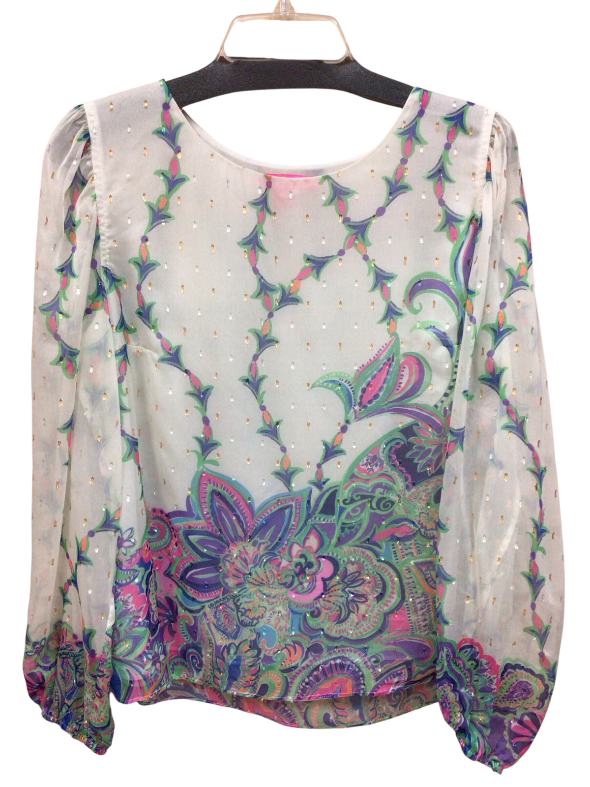 Lilly Pulitzer "Miriam" Long Sleeve Top Size Medium