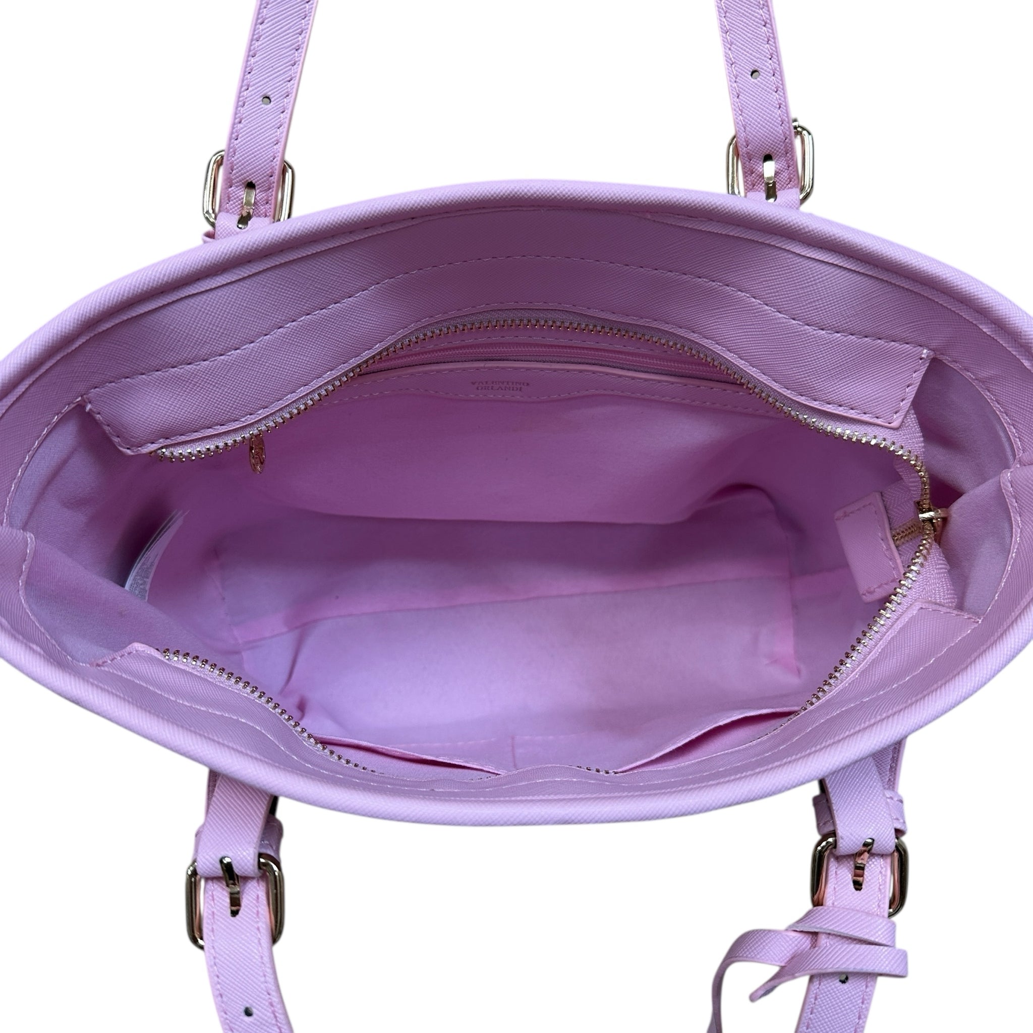 Valentino Orlandi Pink Vegan Leather Satchel Shoulder Bag