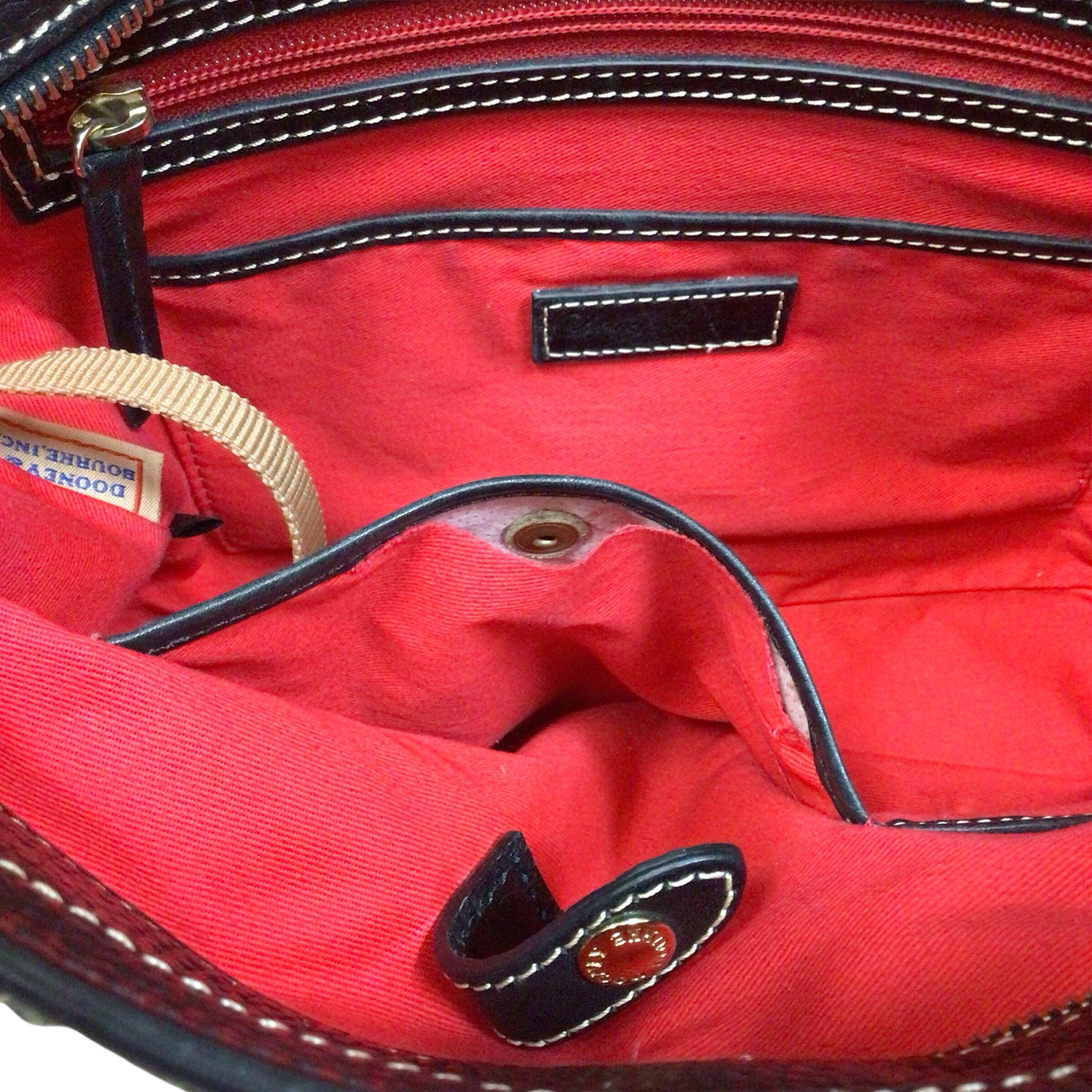 Dooney & Bourke Black Pebbled Leather "Lexington Shopper" Shoulder Bag