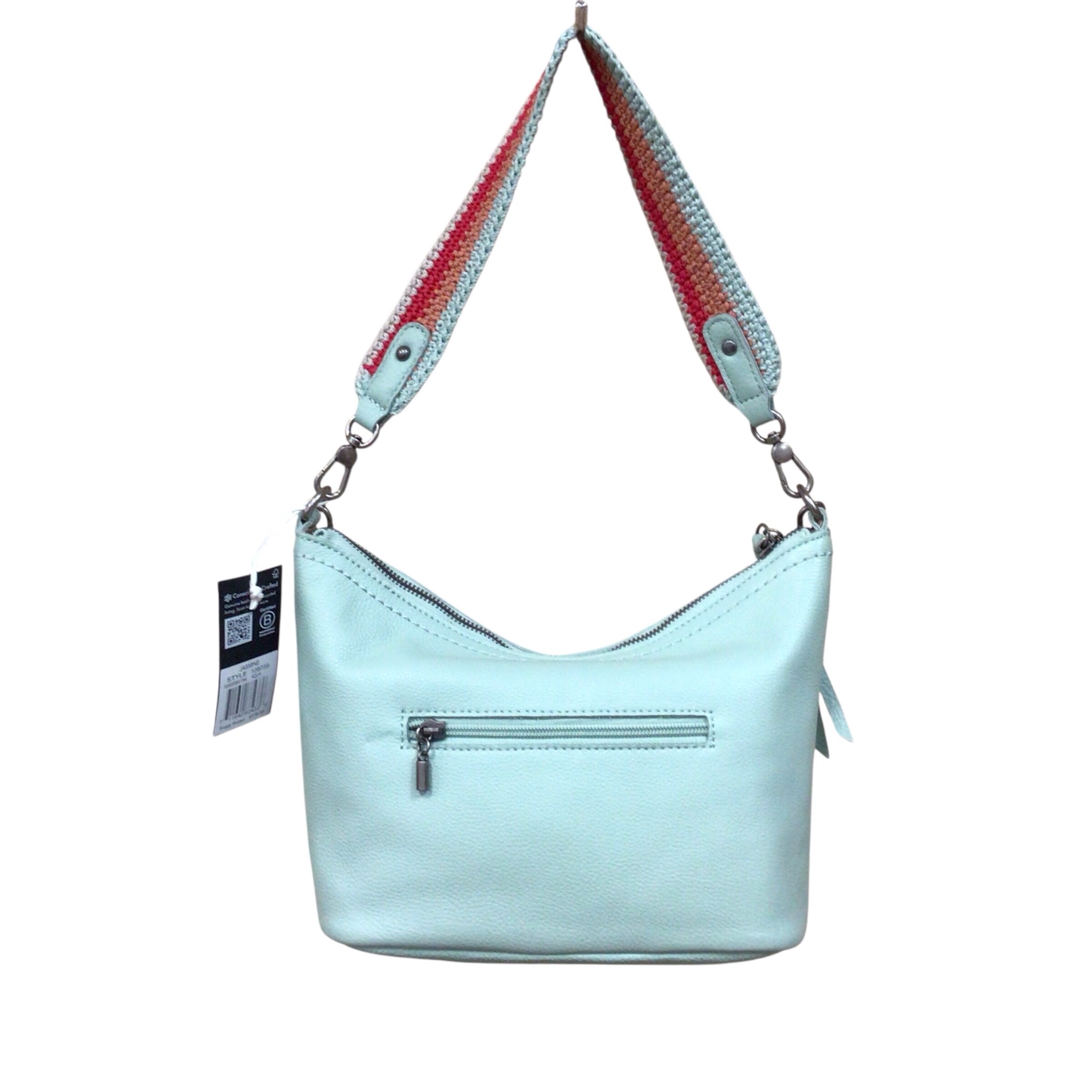 The Sak "Jasmine" Aqua Leather Shoulder Bag