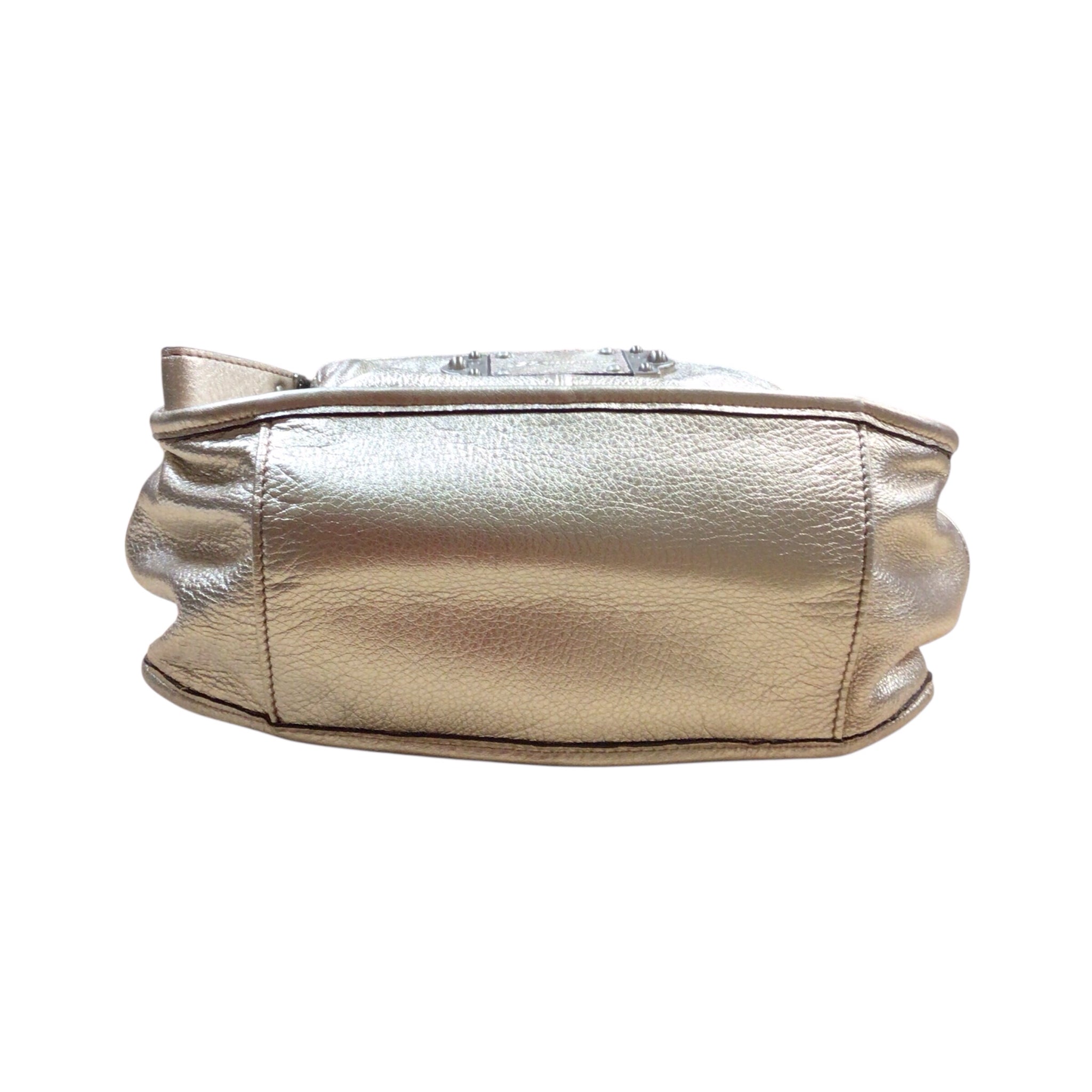 B Makowsky Metallic Gold Shoulder Bag