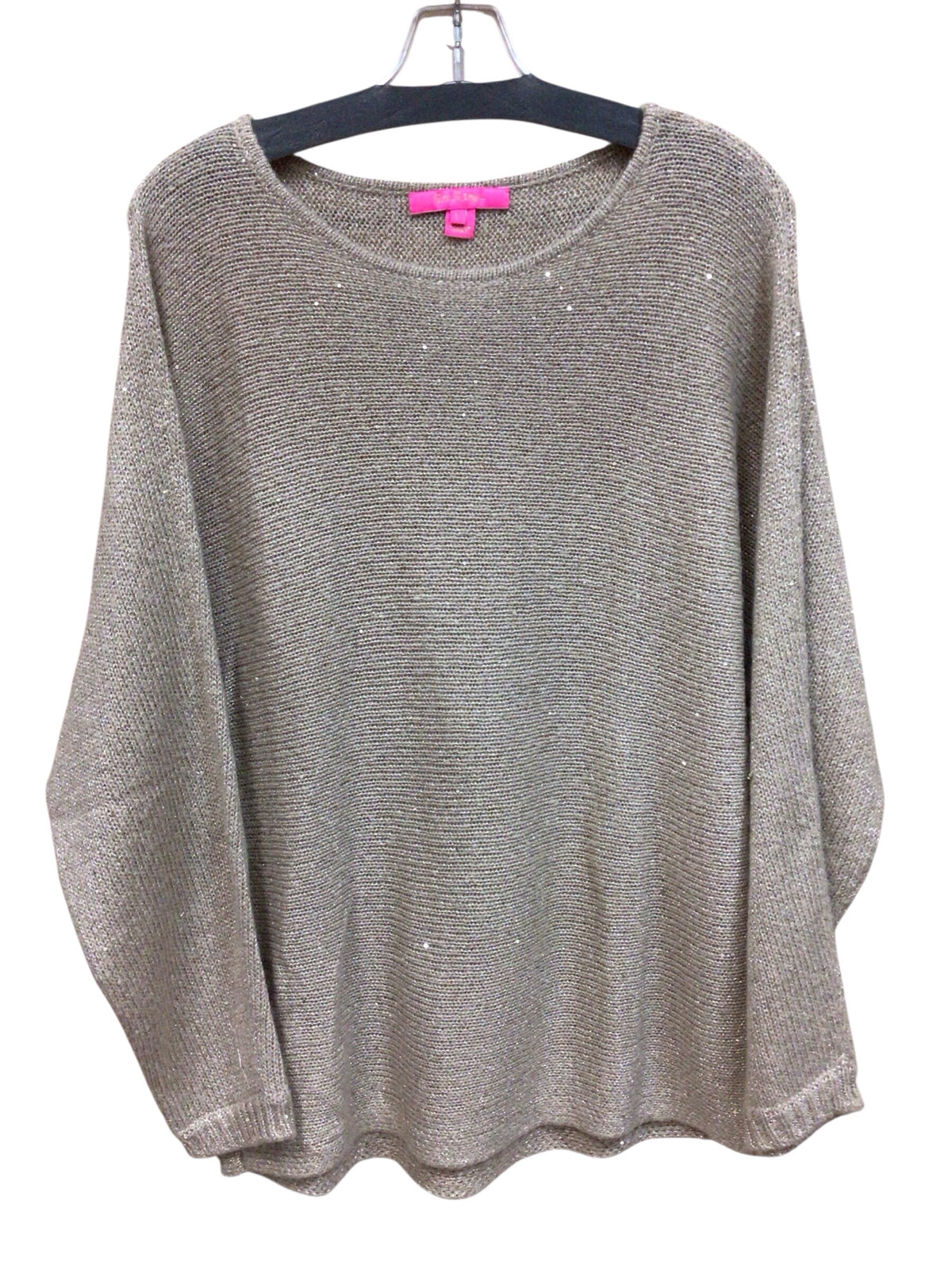 Lilly Pulitzer Metallic Gold Sequin Long Sleeve Top Size Large