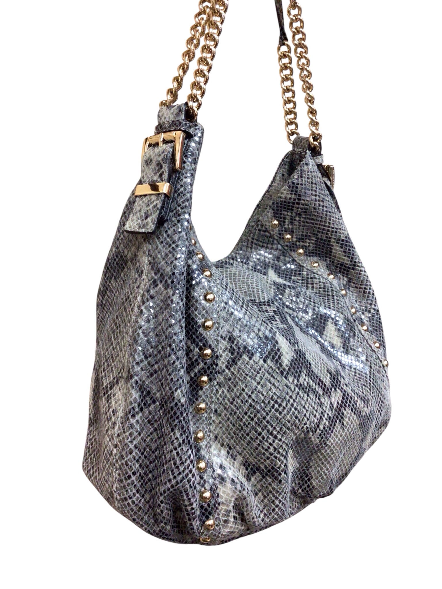 Michael Kors Snake Print Gray Shoulder Bag