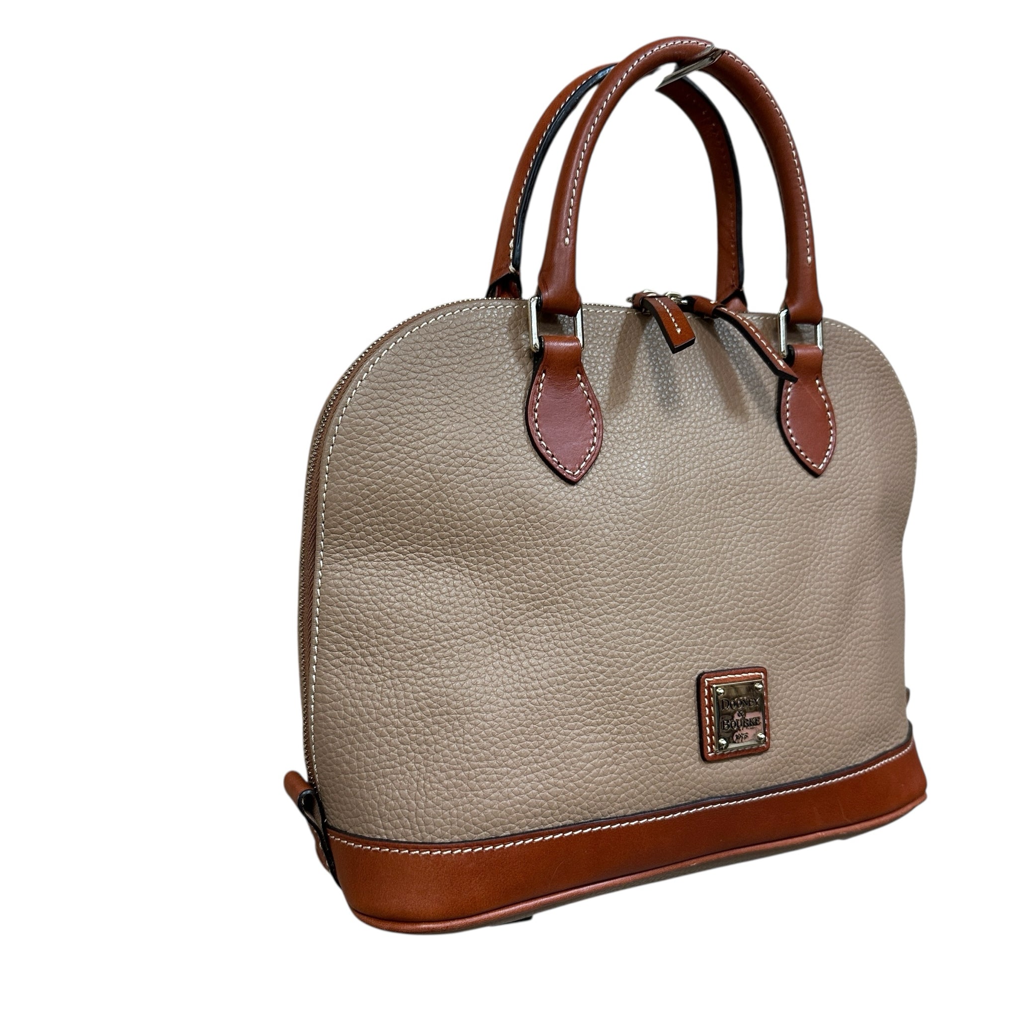 Dooney & Bourke Pebble Grain "Zip Zip" Satchel Crossbody Bag