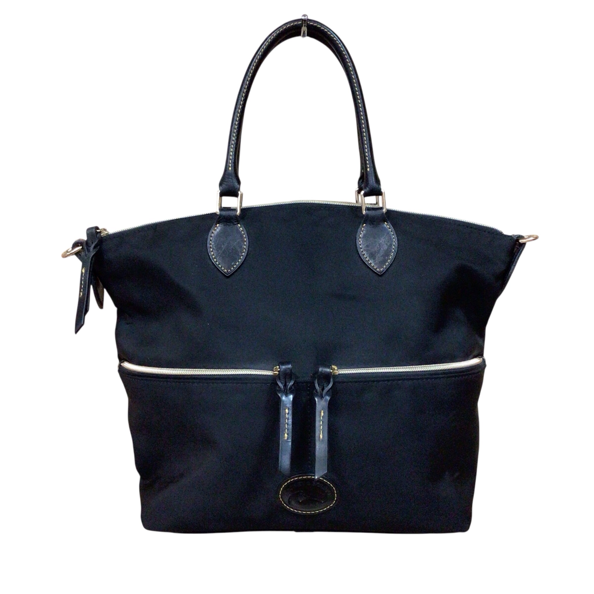 Dooney & Bourke Black Nylon Large Pocket Satchel Crossbody Shoulder Bag