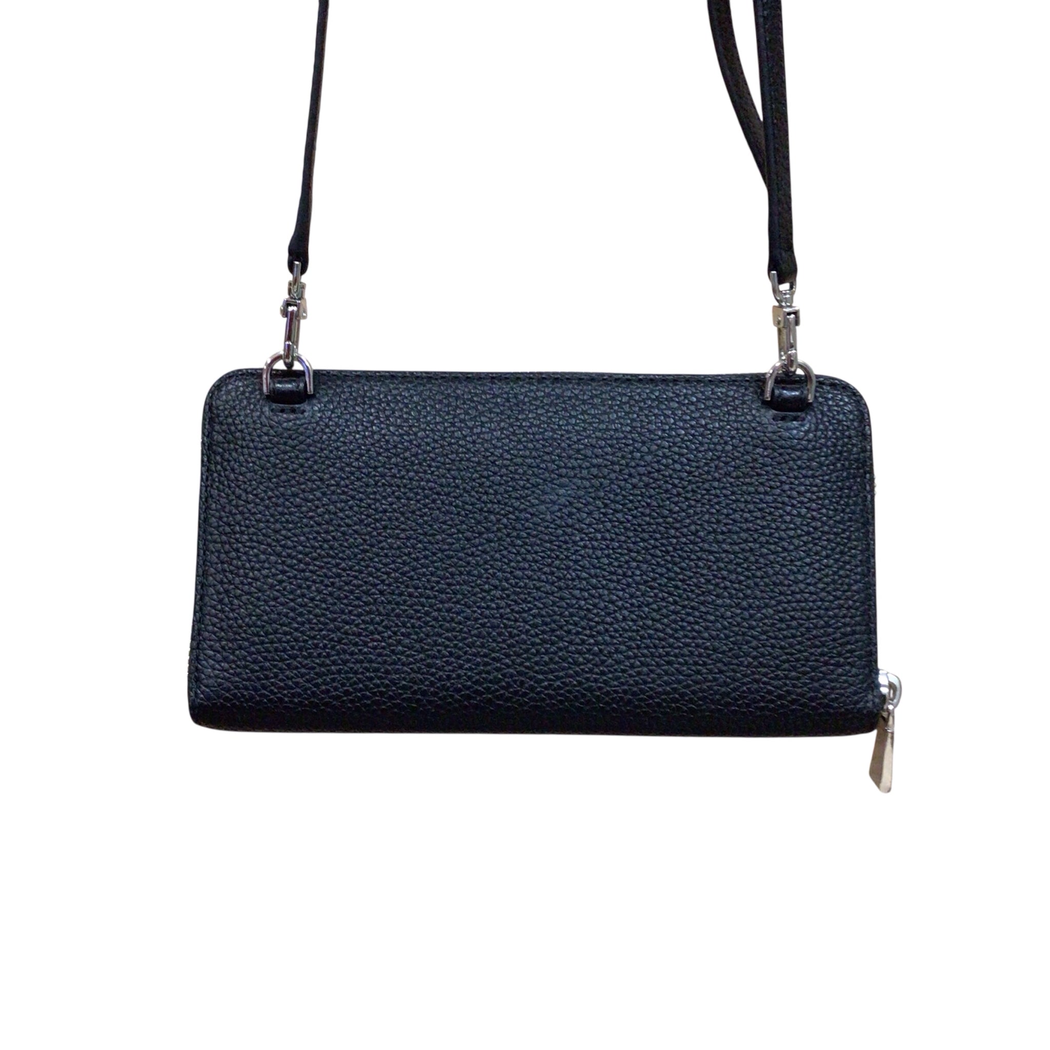 Michael Kors Black Pebbled Leather Crossbody Wallet