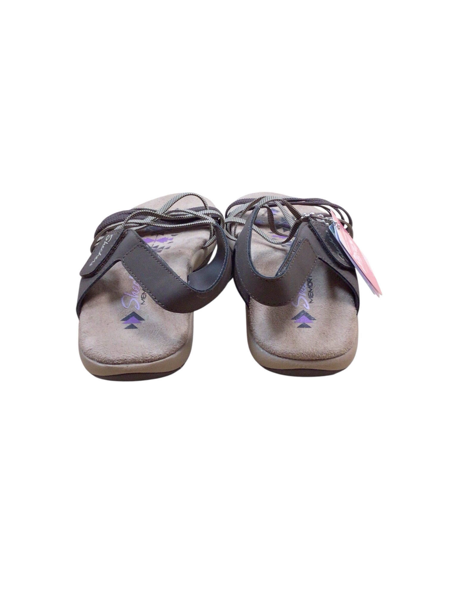 Skechers "Reggae Slim It Takes Two" Brown & Gray Sandals Size 7 NWT