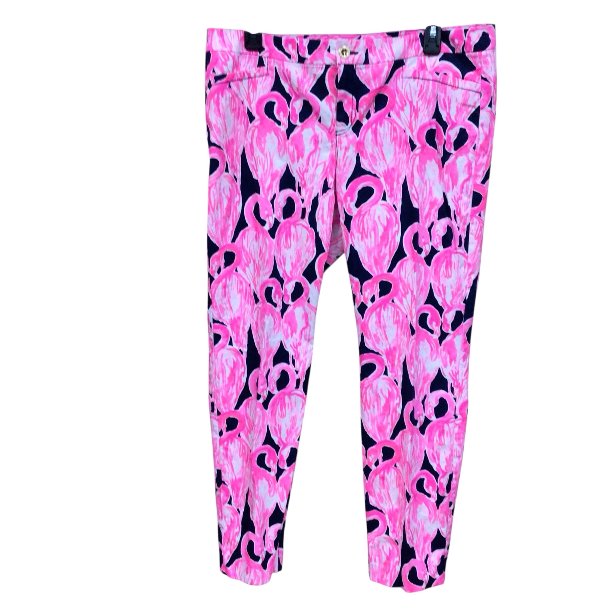 Lilly Pulitzer Kelly Flamingo Skinny Ankle Pants Size 14