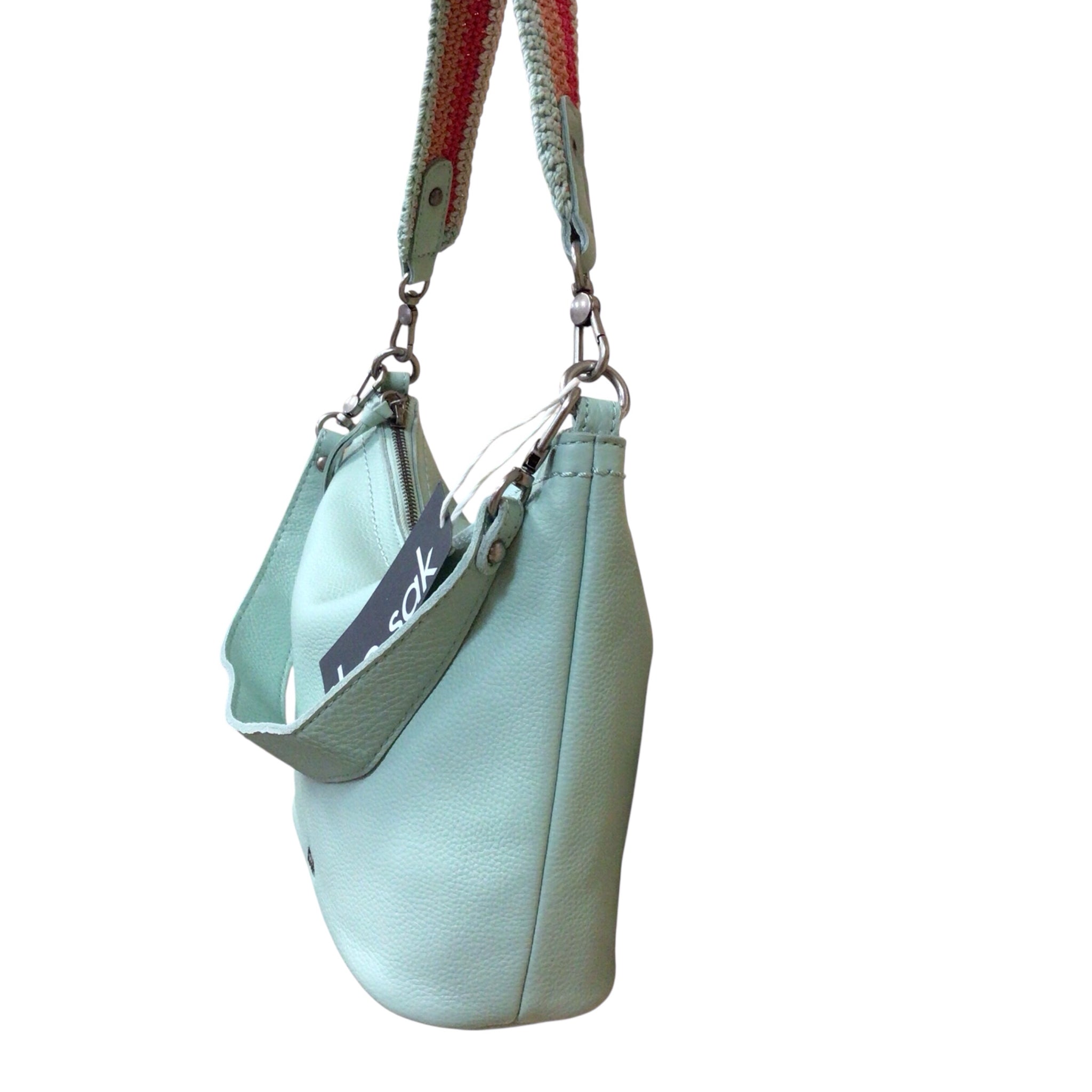 The Sak "Jasmine" Aqua Leather Shoulder Bag