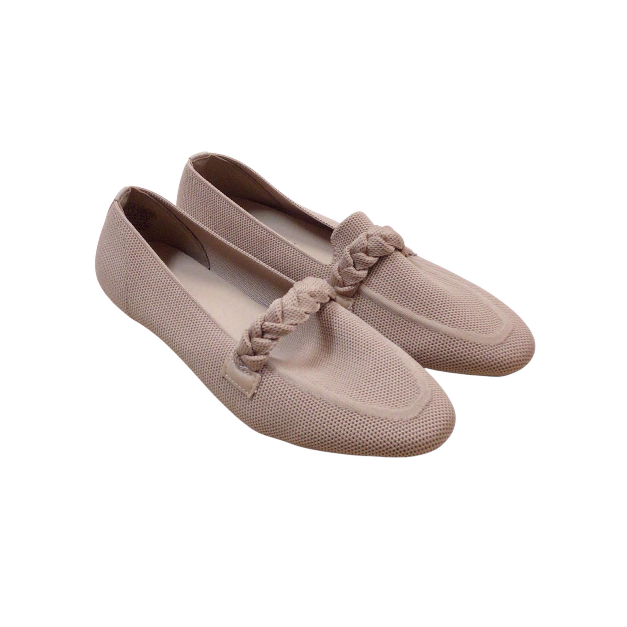 Tahari Andalusia Tan Knit Loafers Size 8
