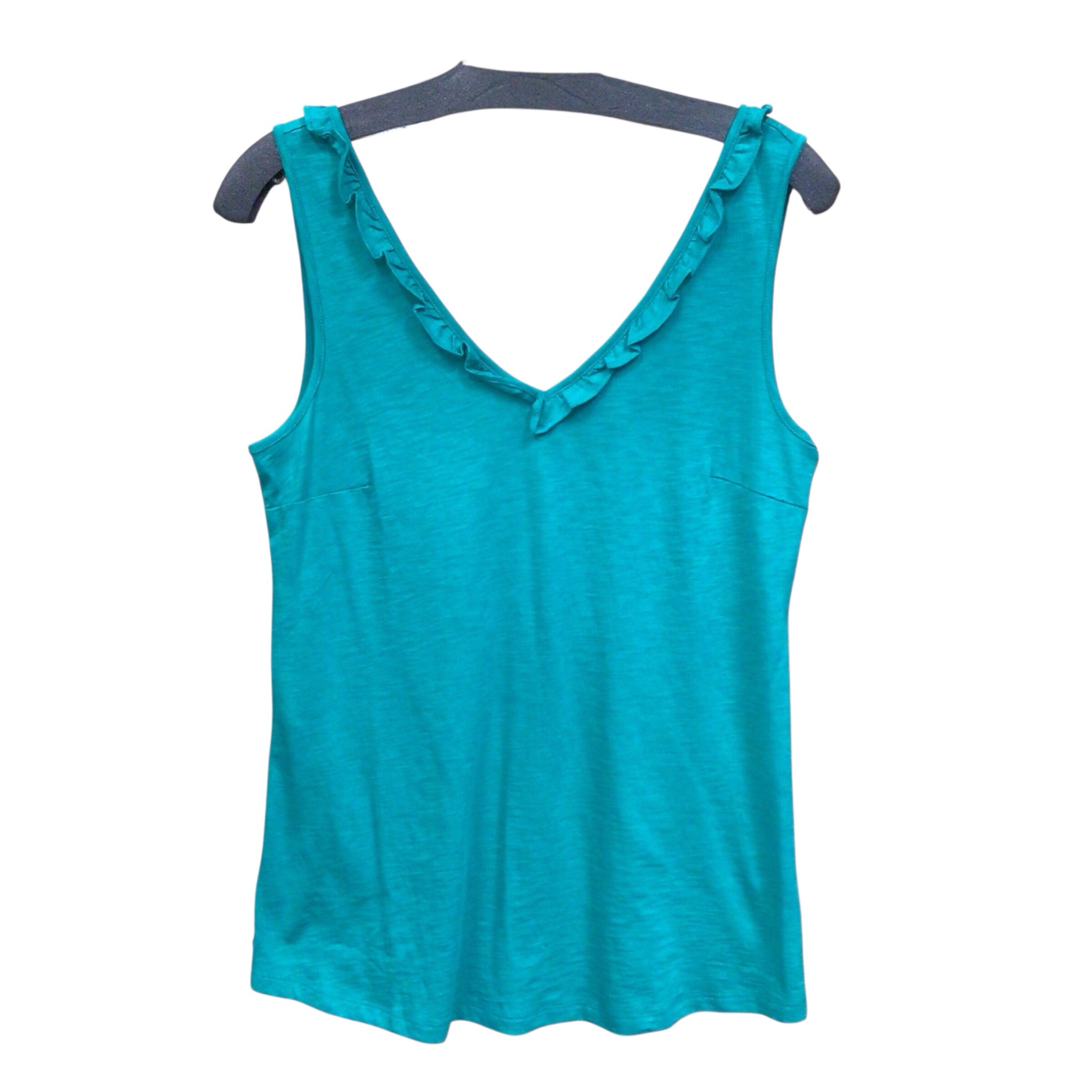 Lilly Pulitzer "Gigi" Emerald Ruffle Sleeveless Top Size Small
