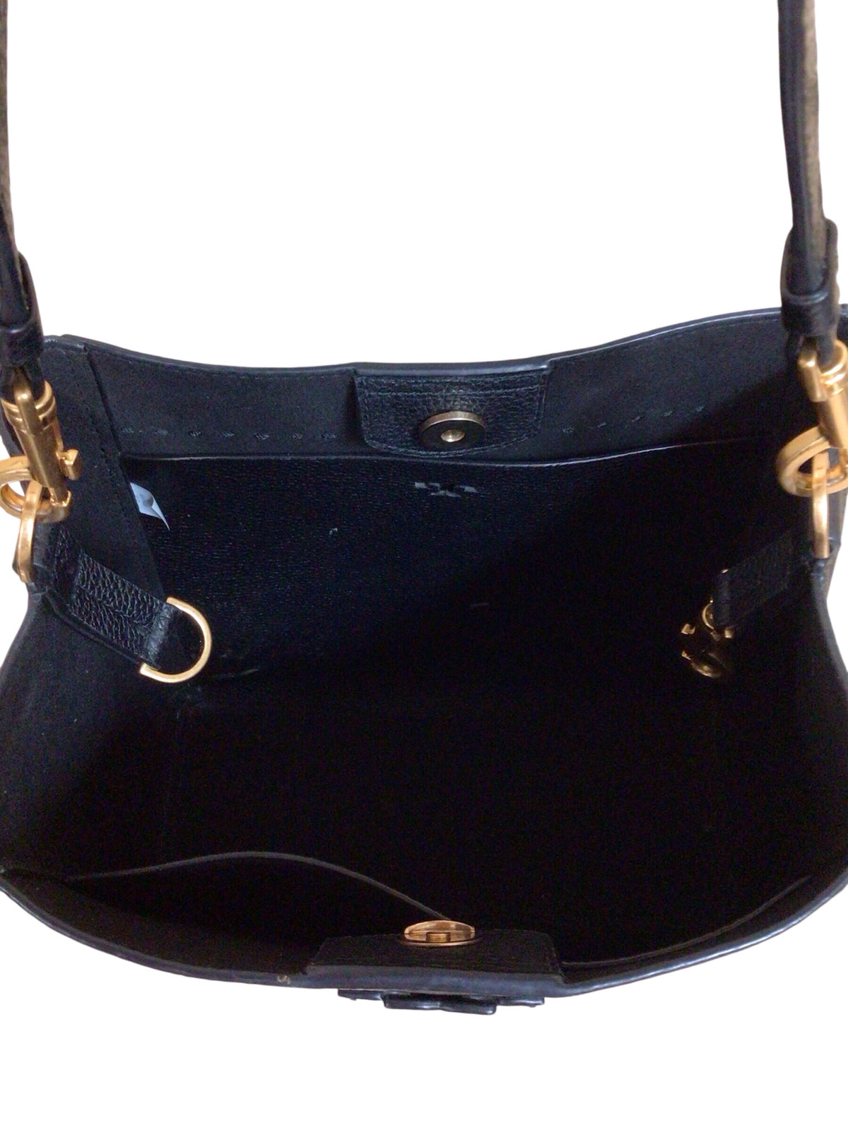 Tory Burch McGraw Black Leather Shoulder Bag