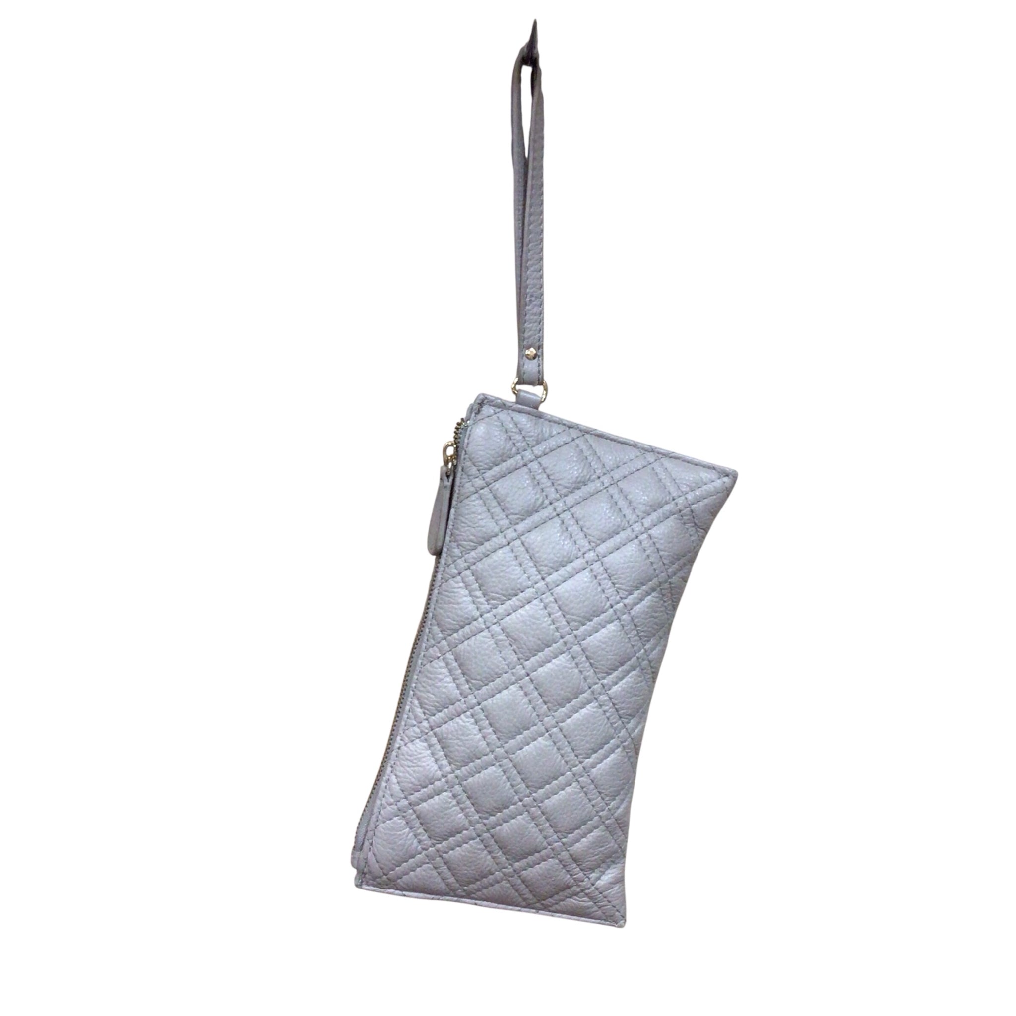 Emma Fox Taupe Quilted Leather Wristlet