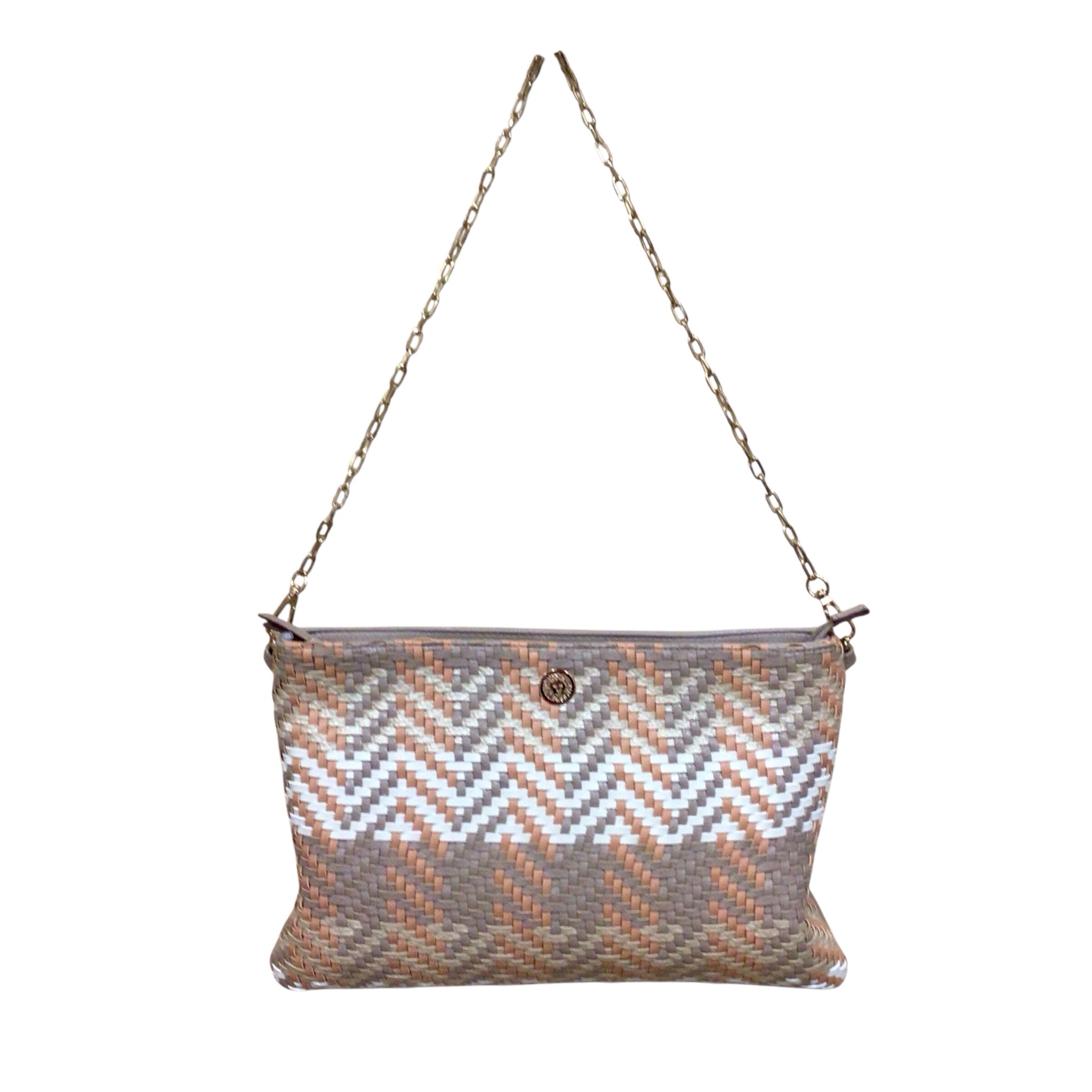 Anne Klein Tan Woven Shoulder Bag