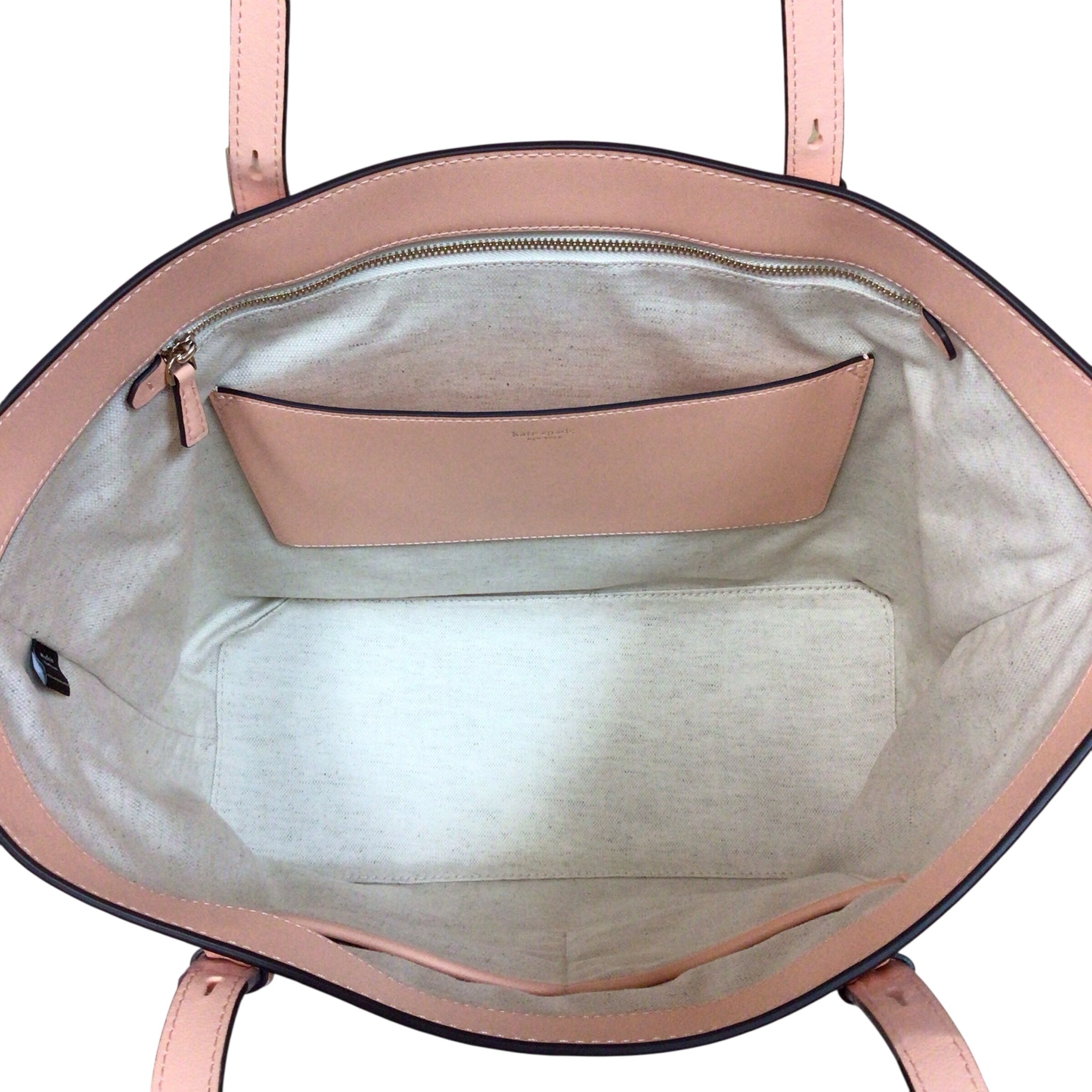 Kate Spade Straw Tote Bag w/ Pink Leather Trim