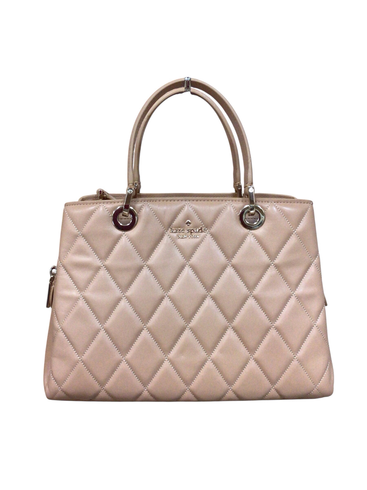 Kate Spade "Carey" Tan Quilted Leather Crossbody Bag