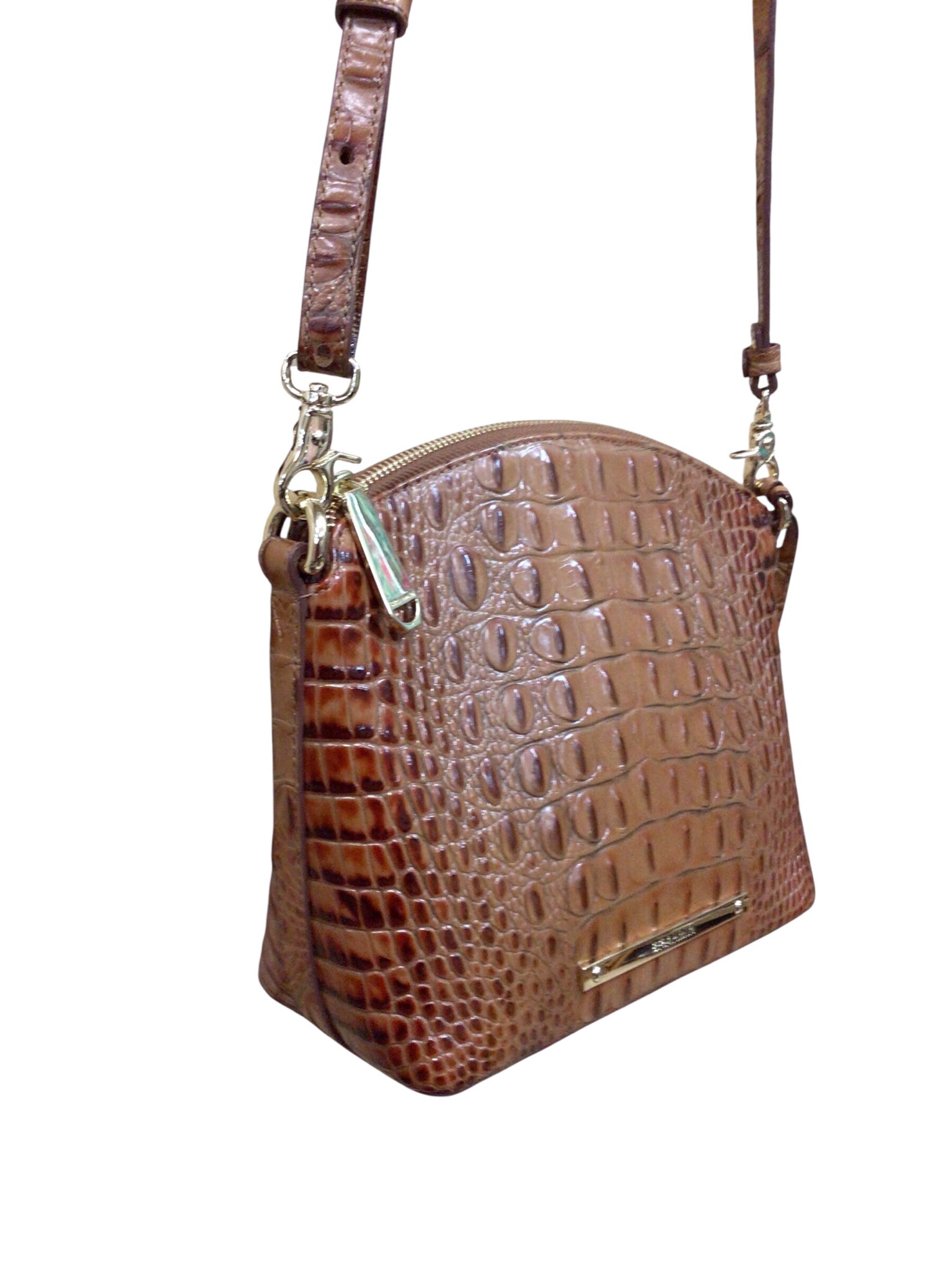 Brahmin Duxbury Brown Leather Crossbody Bag