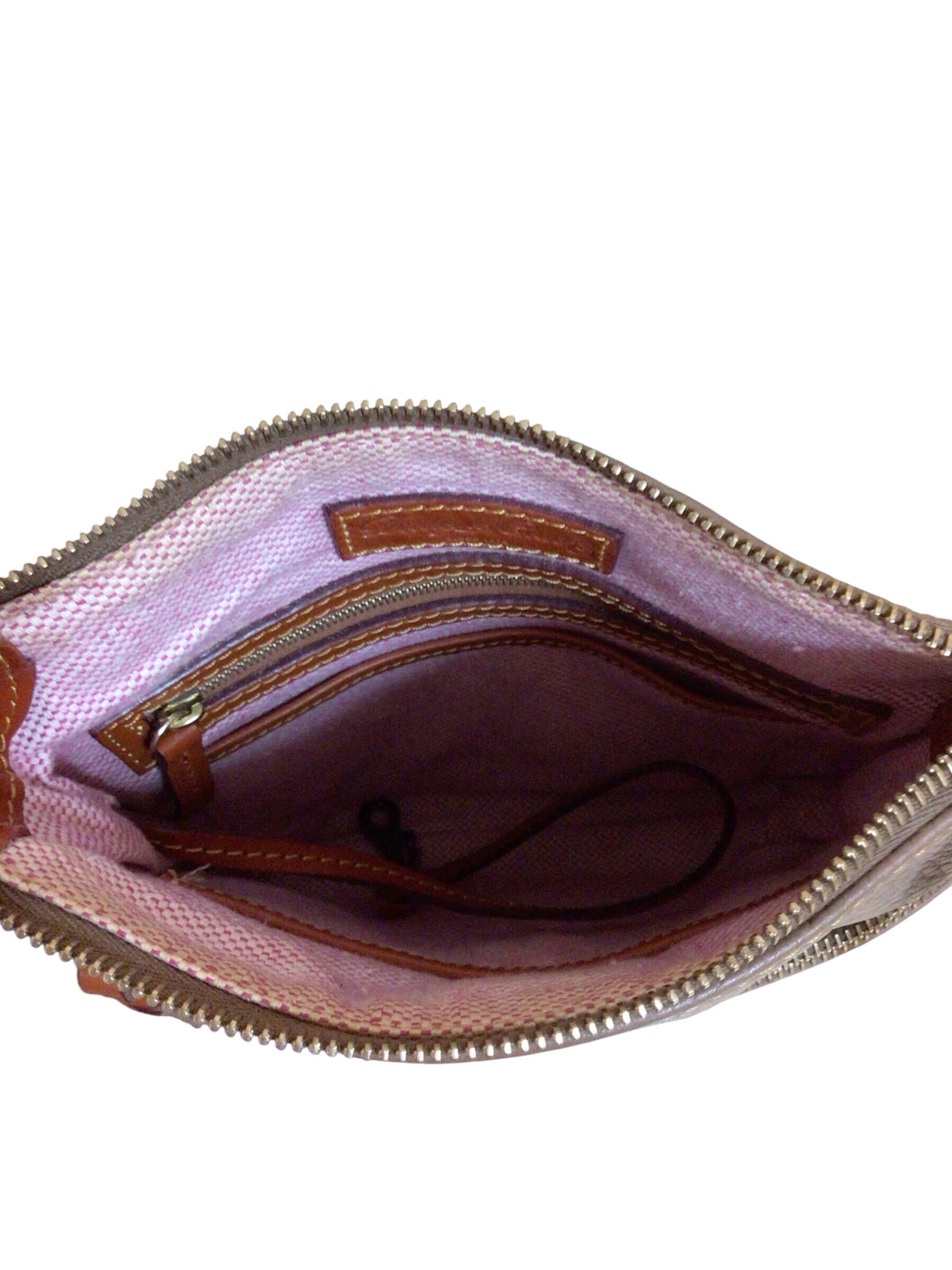Dooney & Bourke Light Brown Pebbled Leather Crossbody