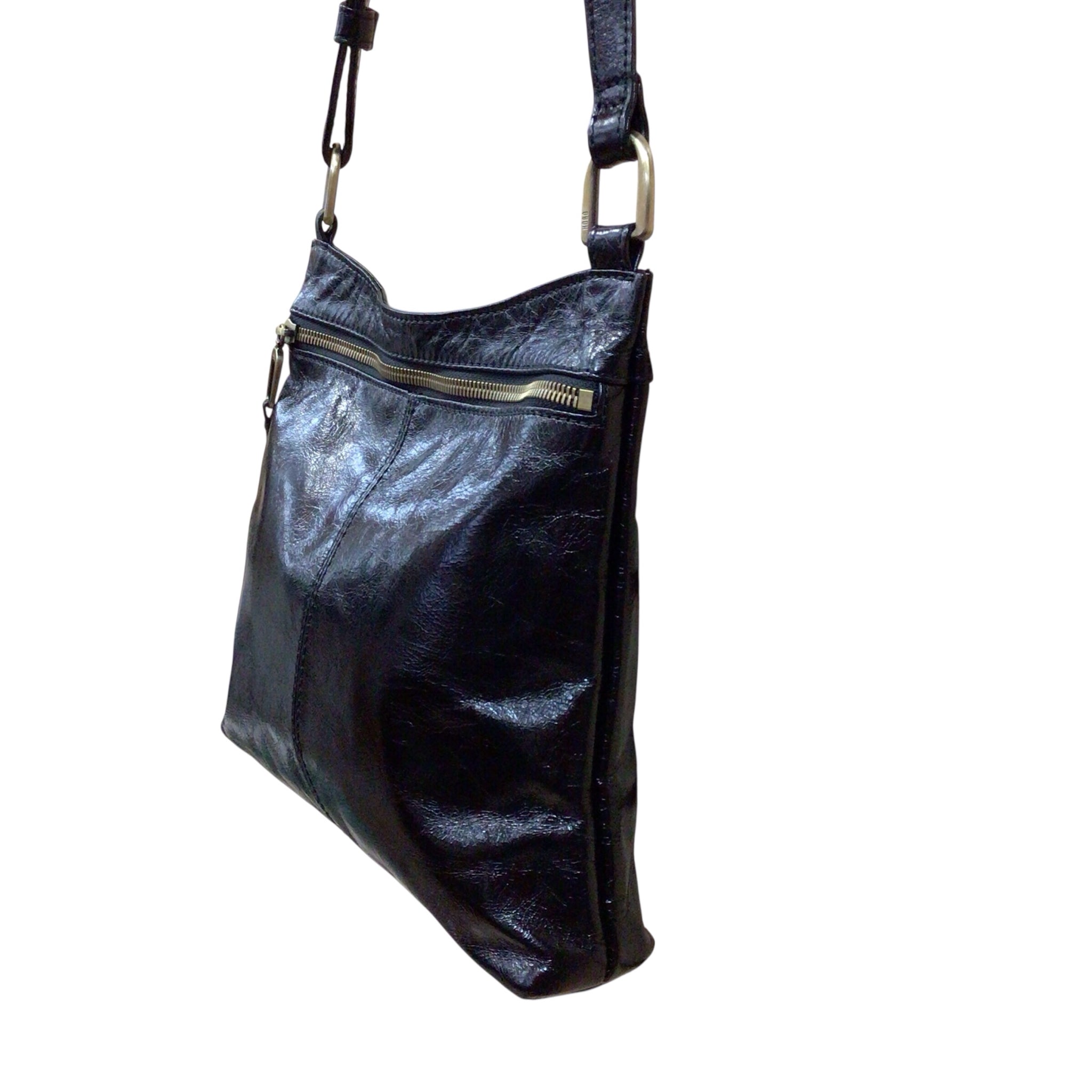 Hobo "Cambel" Black Leather Crossbody Bag