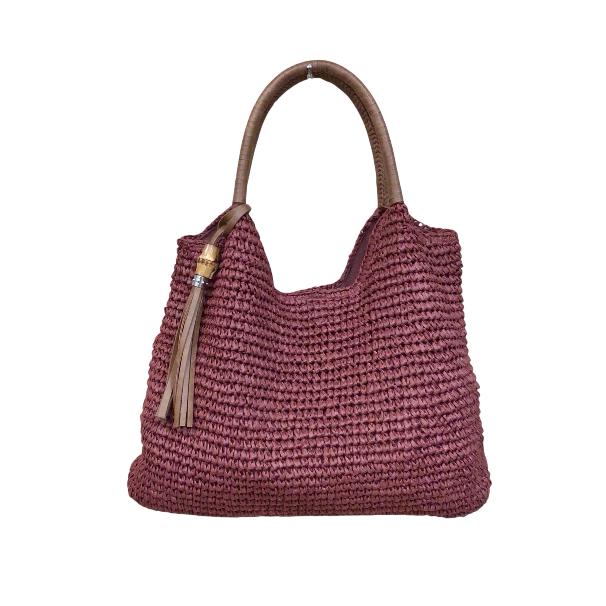Tommy Bahama Raffia Straw Hobo Tote Bag