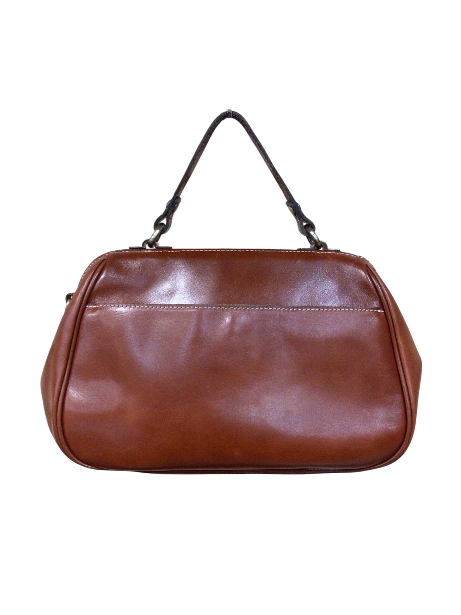 Patricia Nash "Gracchi" Brown Leather Satchel Crossbody Bag