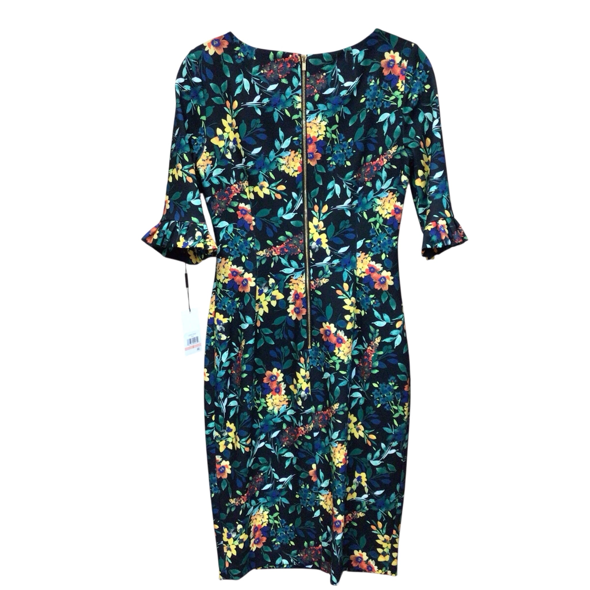 Calvin Klein Floral 3/4 Sleeve Dress Size 2 NWT