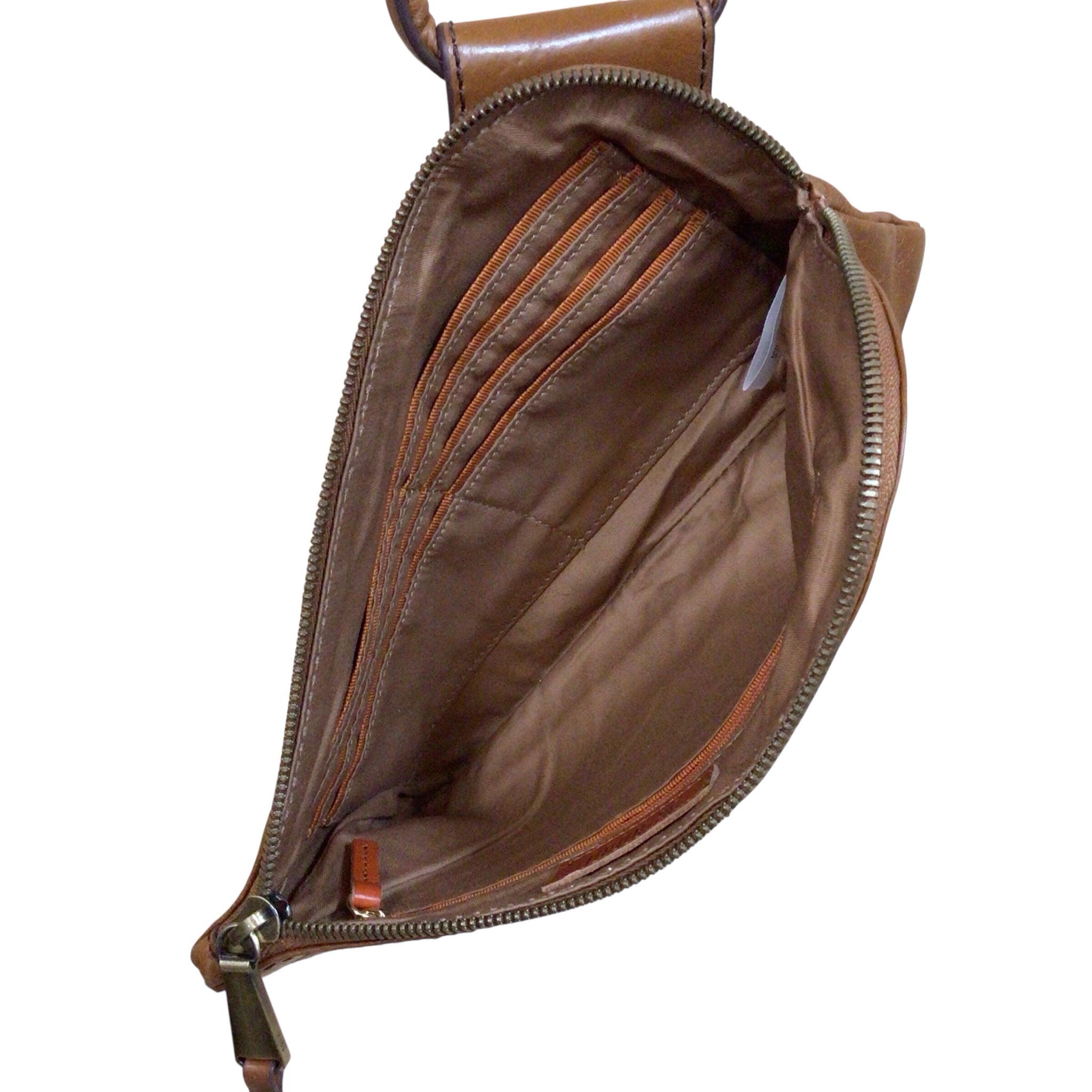 Hobo "Sable" Brown Leather Clutch Bag