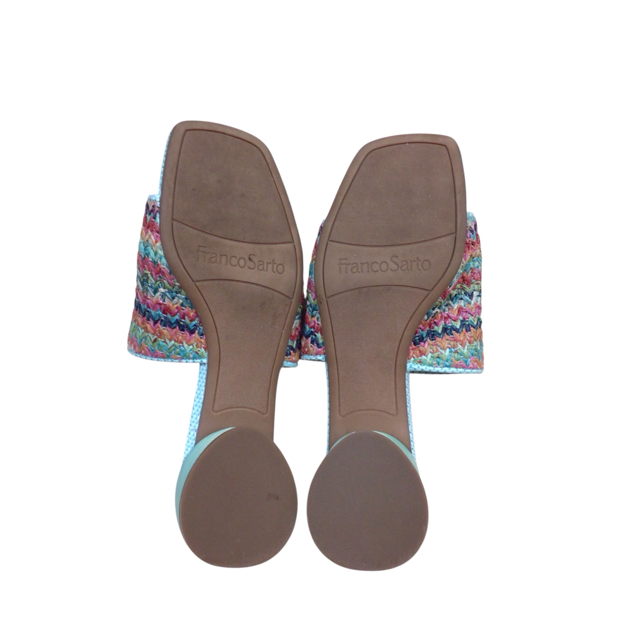 Franco Sarto Blue Woven Sandals Size 7