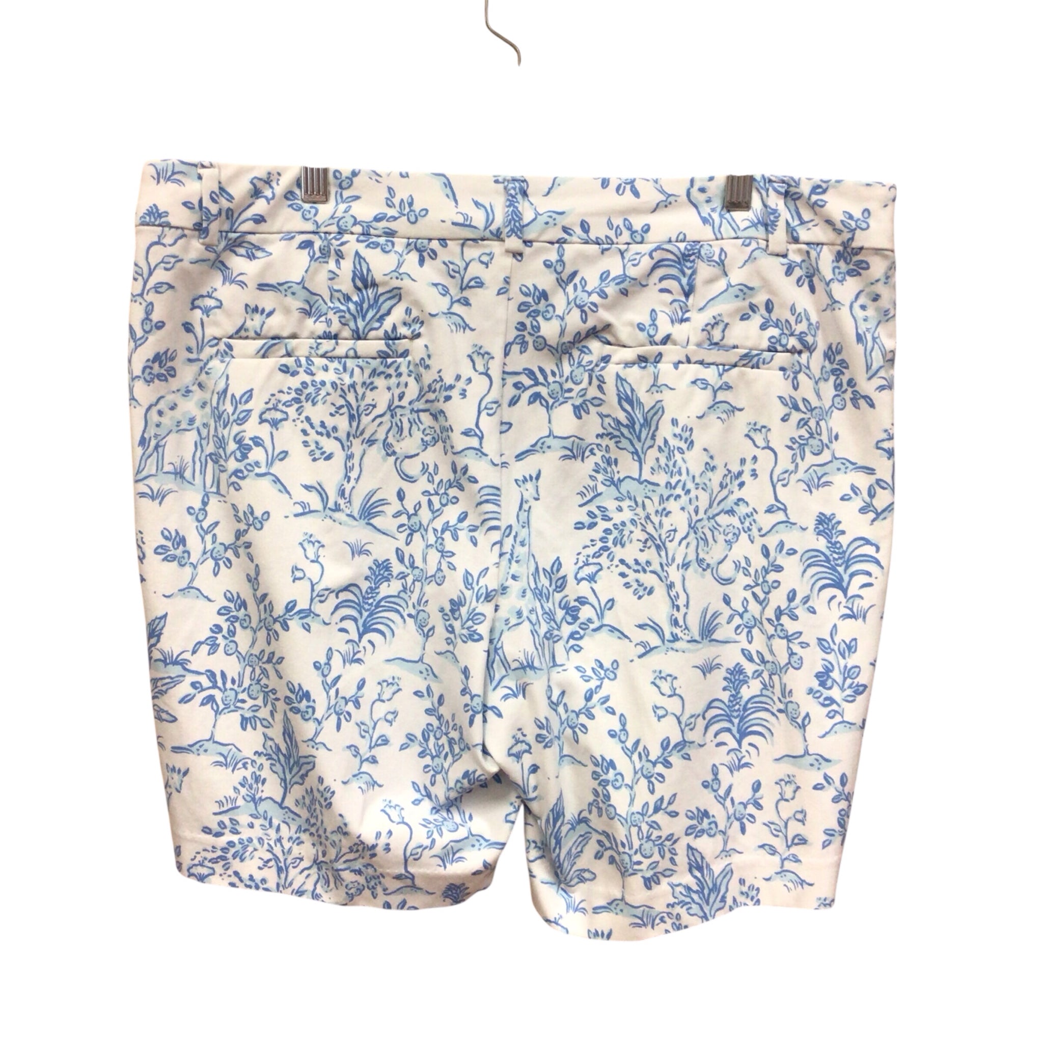 Lilly Pulitzer Blue & White Floral Shorts Size 16