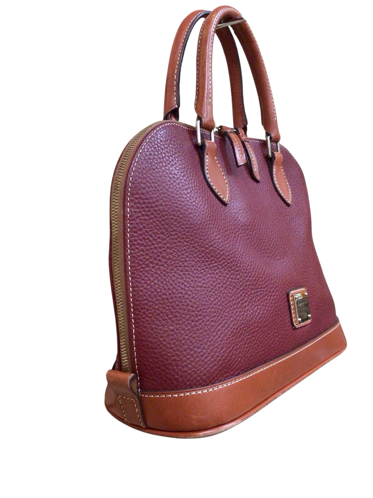 Dooney & Bourke Auburn Pebbled Leather Zip Zip Satchel