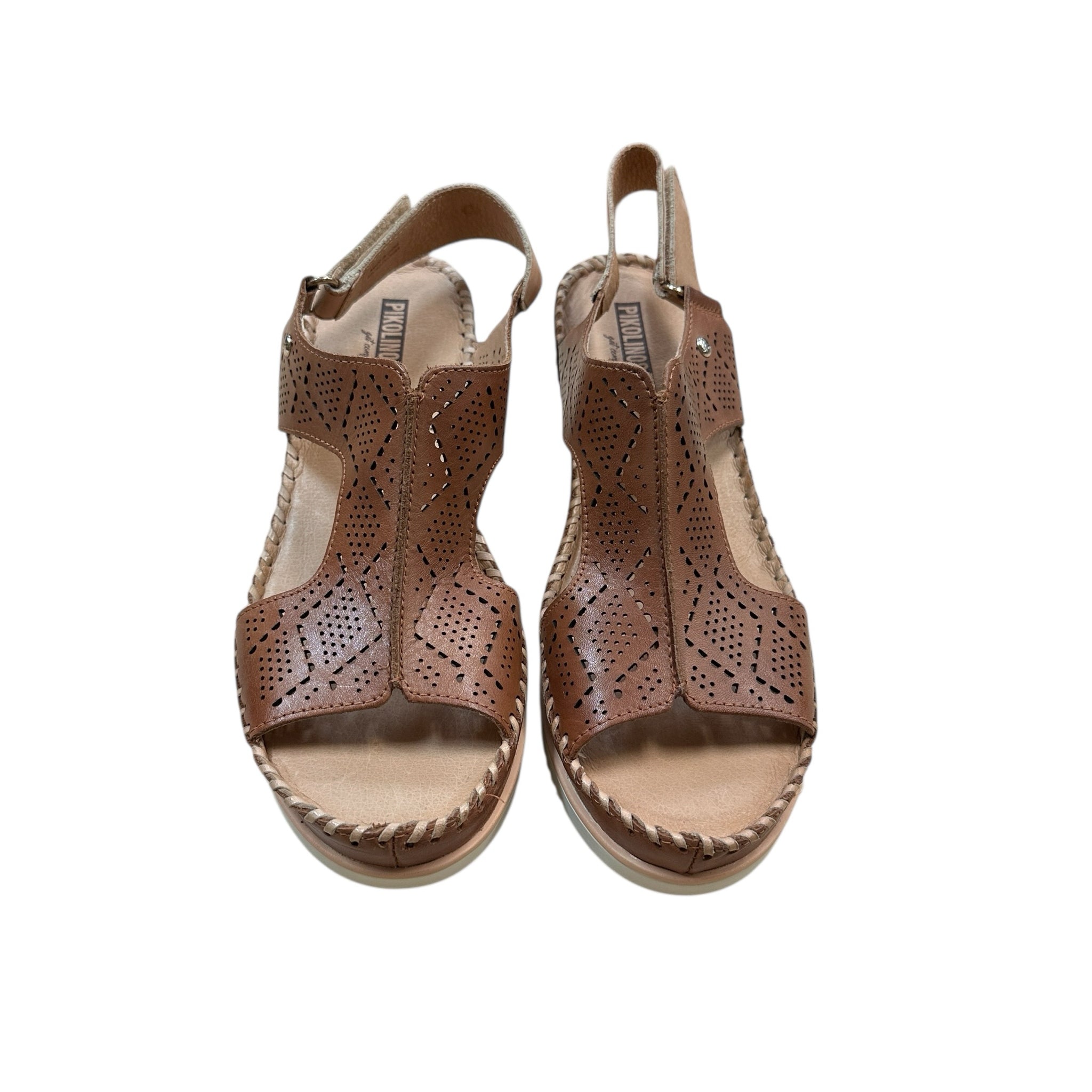 Pikolinos Aguadulce Size 9-9.5 Brown Wedge Sandals