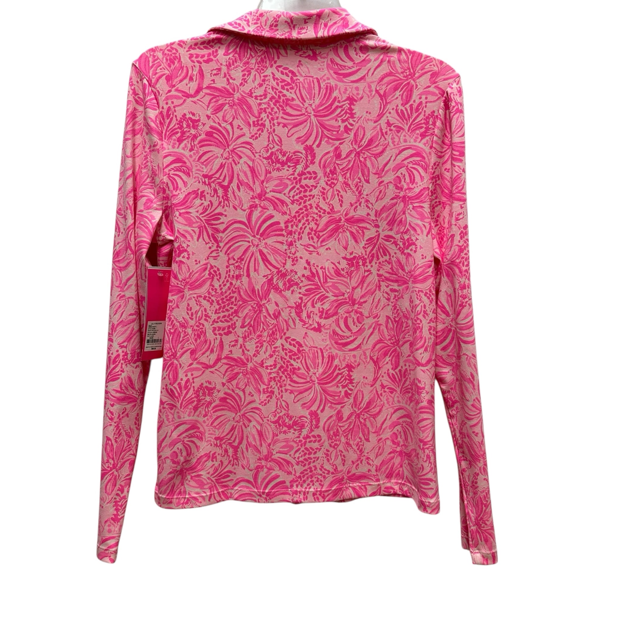 Lilly Pulitzer Reema Long Sleeve Top Pink Blossom Size Large NWT