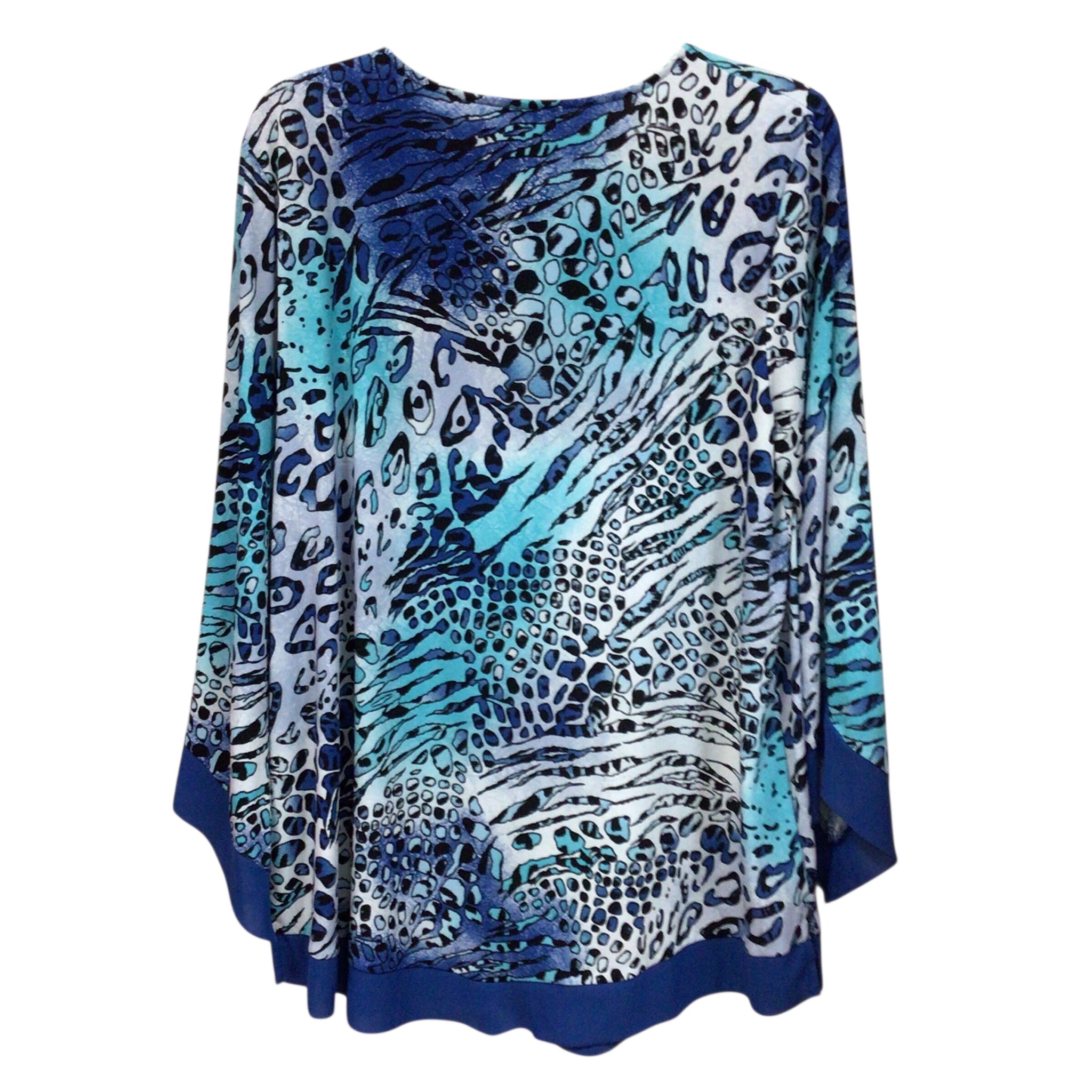 Peck & Peck Blue Long Sleeve Top Size XL